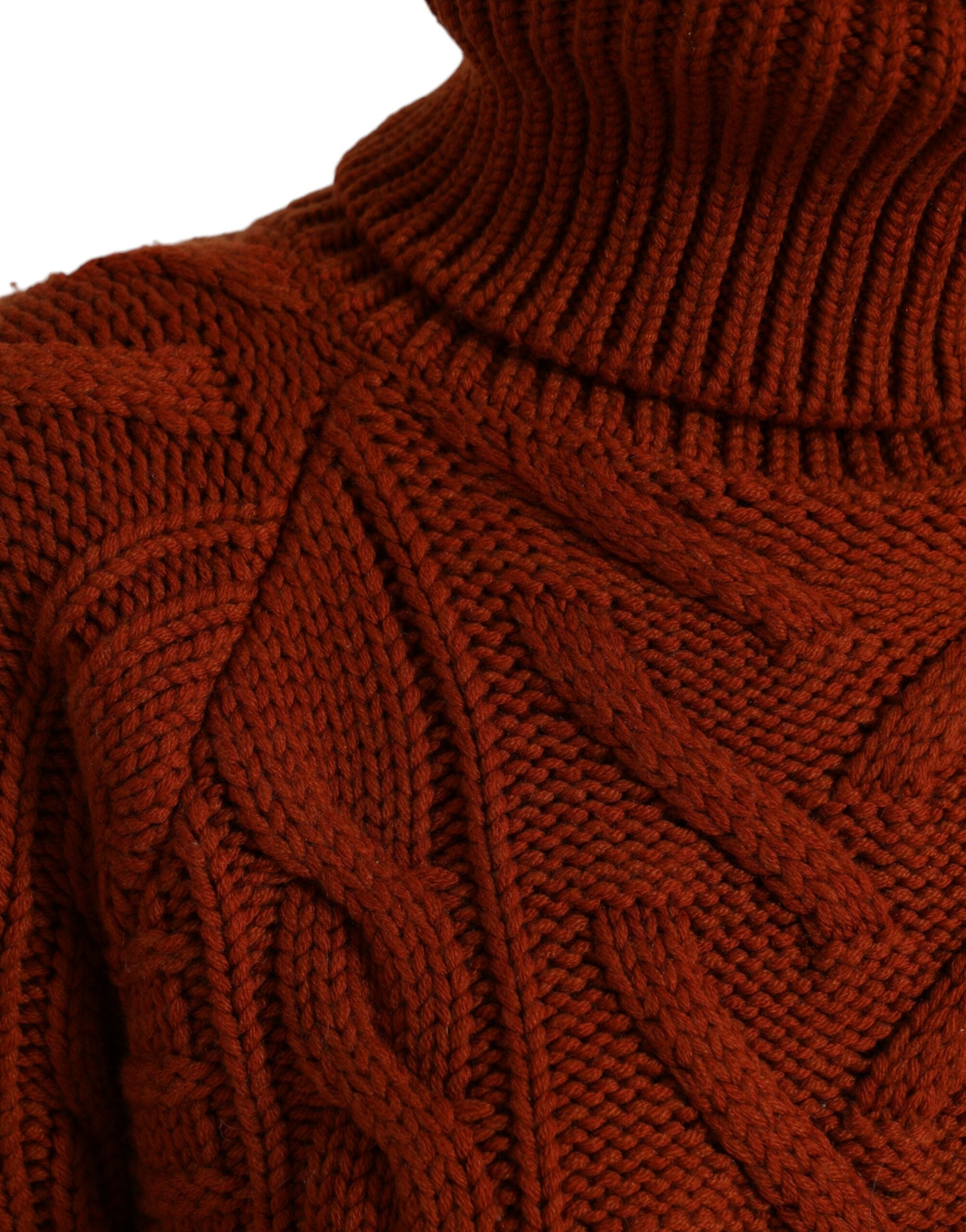Dolce & Gabbana Elegant Brown Turtleneck Wool Women's Sweater