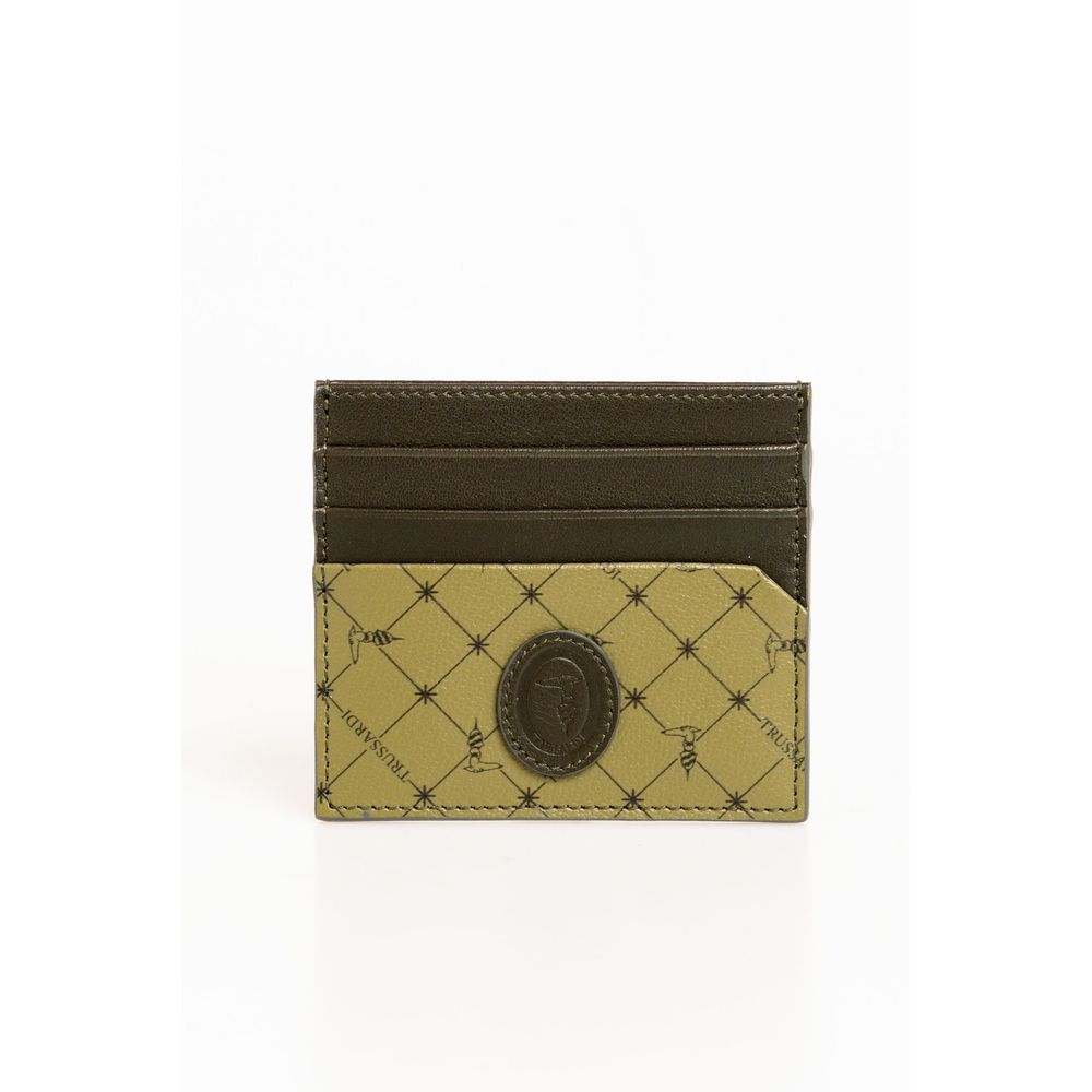 Trussardi Green Leather Men Men's Wallet