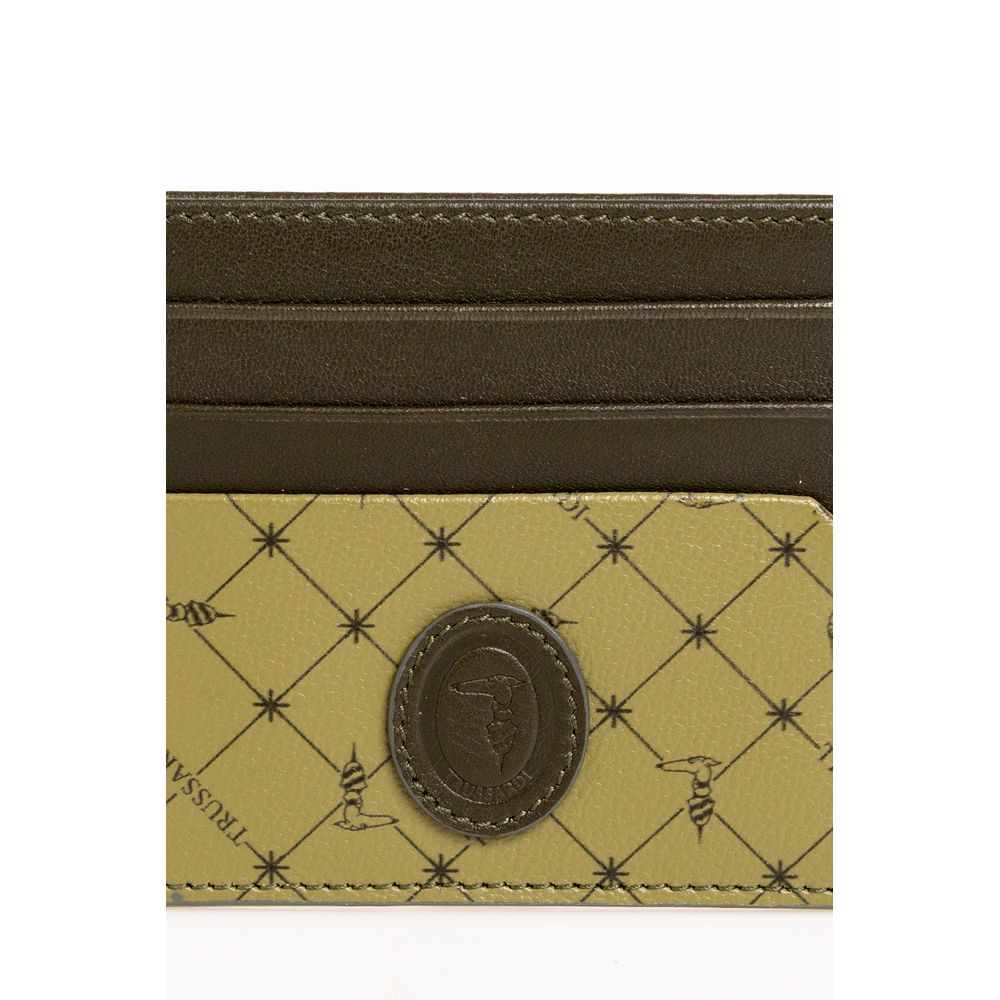 Trussardi Green Leather Men Men's Wallet