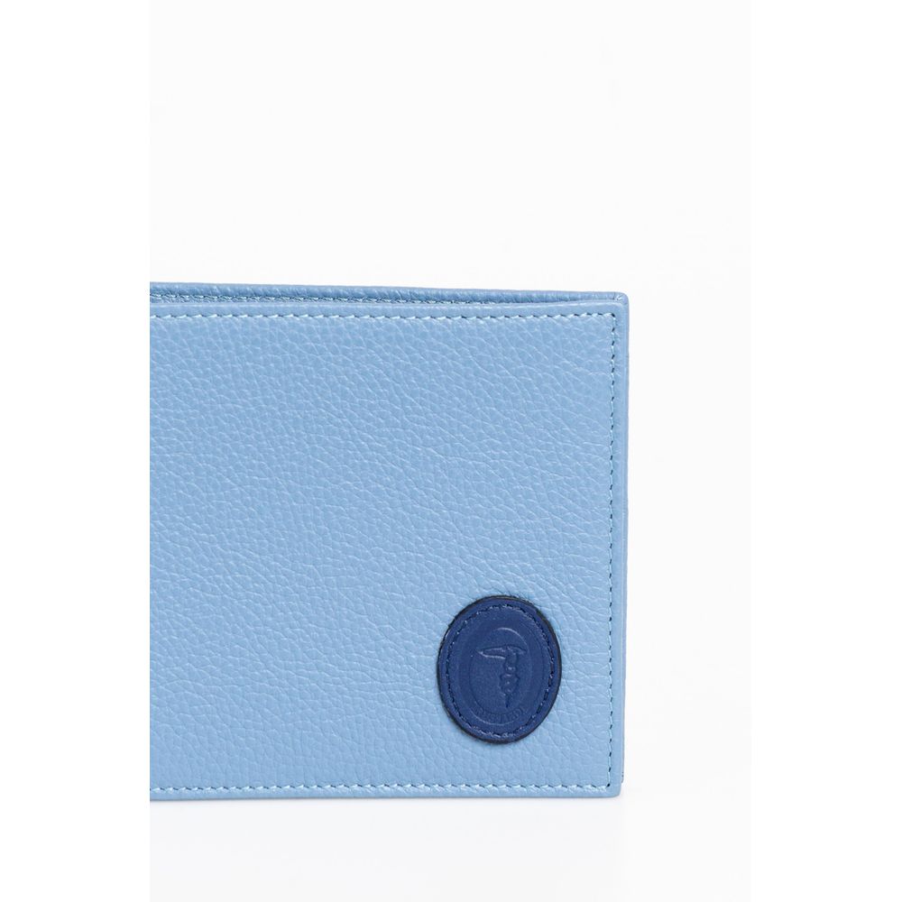 Trussardi Light Blue Leather Men Men's Wallet