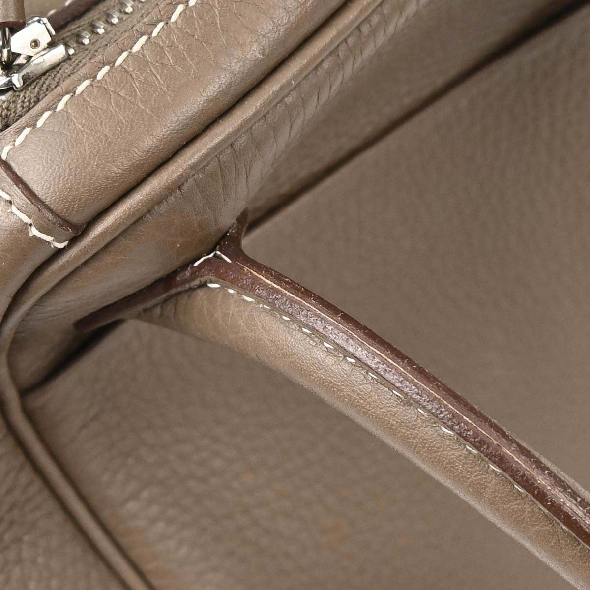 Hermes Lindy Clémence Gray Leather Shoulder Bag Bag (Pre-Owned)