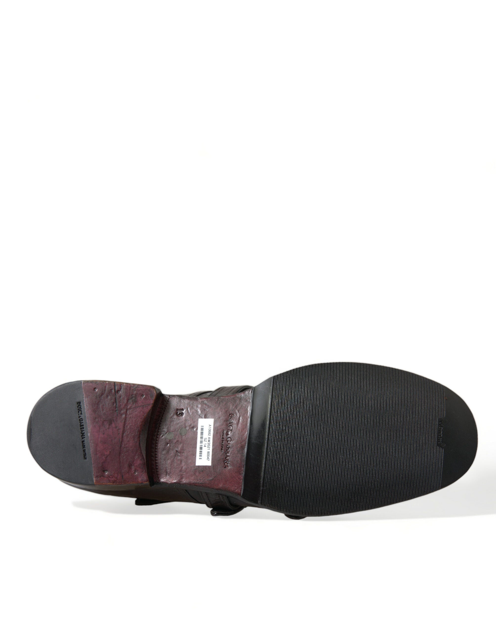 Dolce & Gabbana Brown Leather Strap Formal Dress Men's Shoes