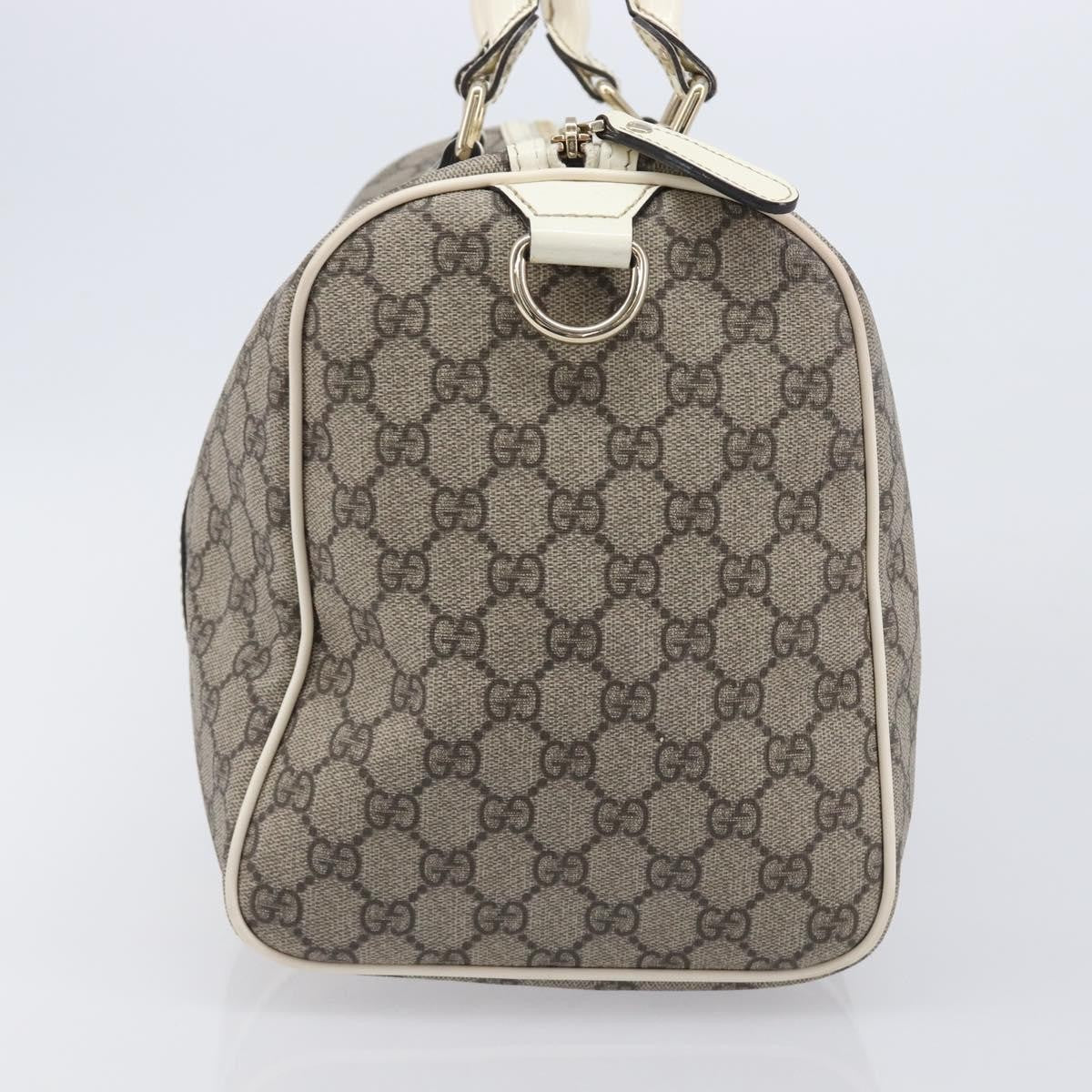Gucci Joy Boston Gg Coated Canvas Beige Pvc Handbag (Pre-Owned)