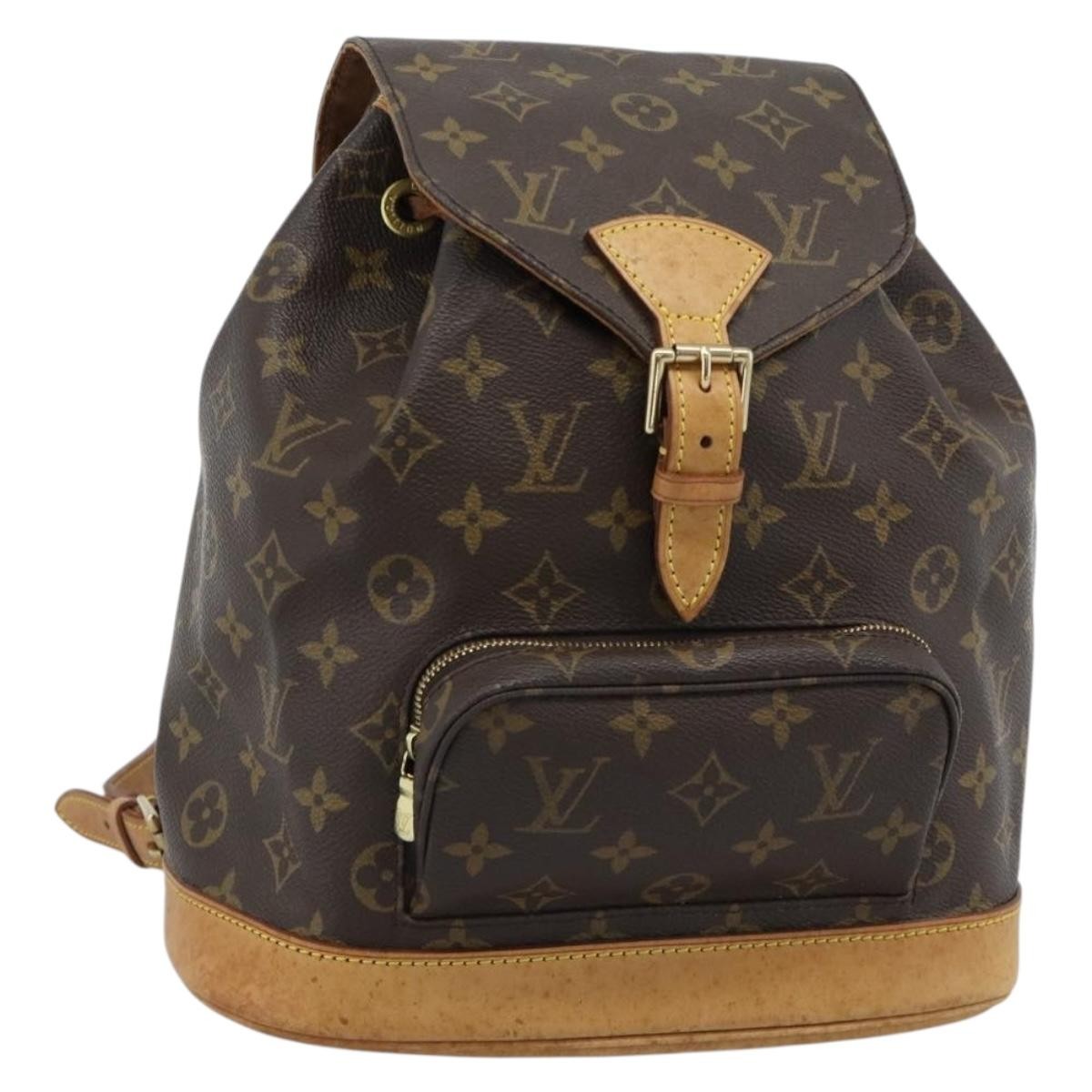 Louis Vuitton Vintage Montsouris Monogram Canvas Brown Canvas Backpack Bag (Pre-Owned)