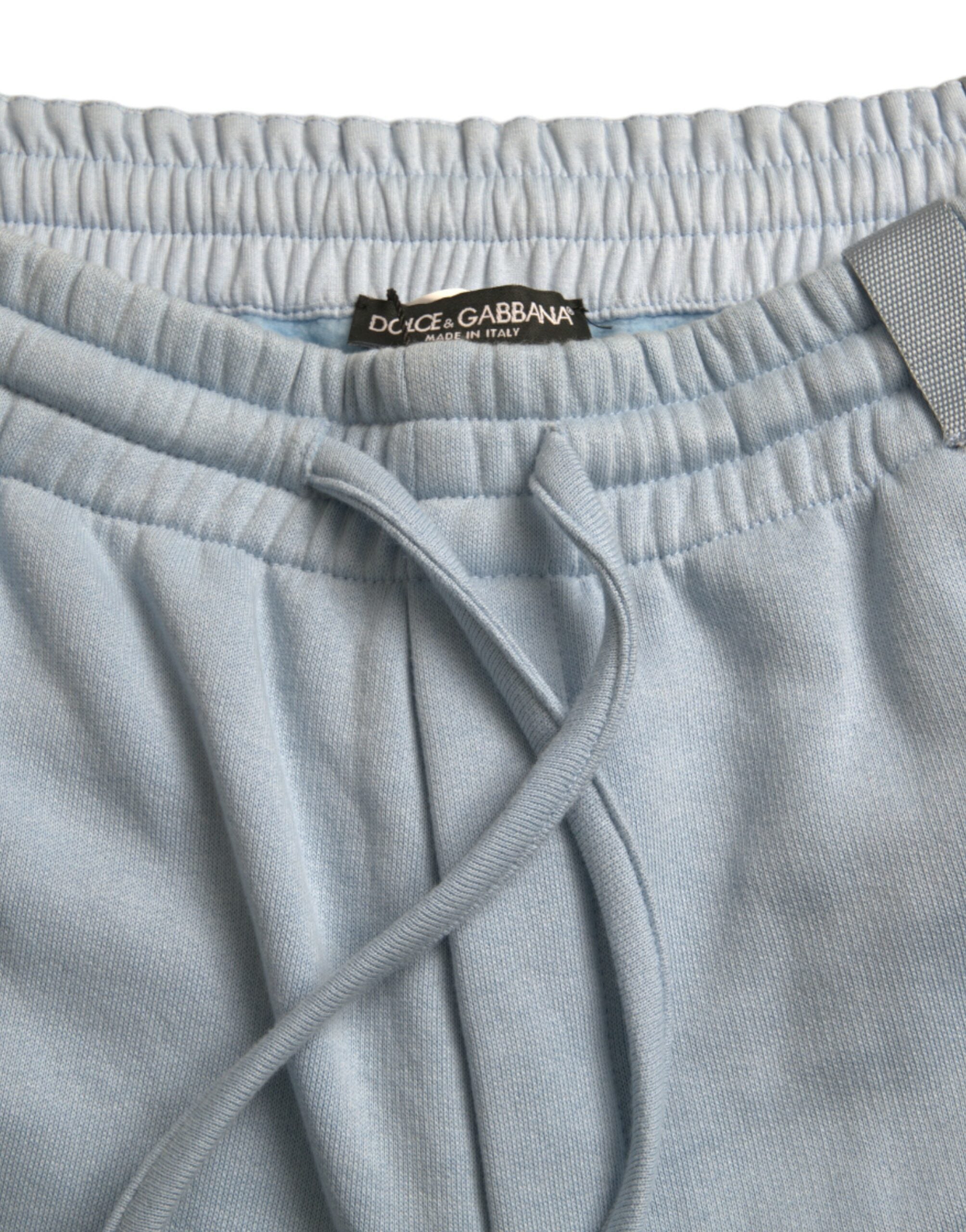 Dolce & Gabbana Light Blue Cotton SweatMen's Men Jogger Men's Pants