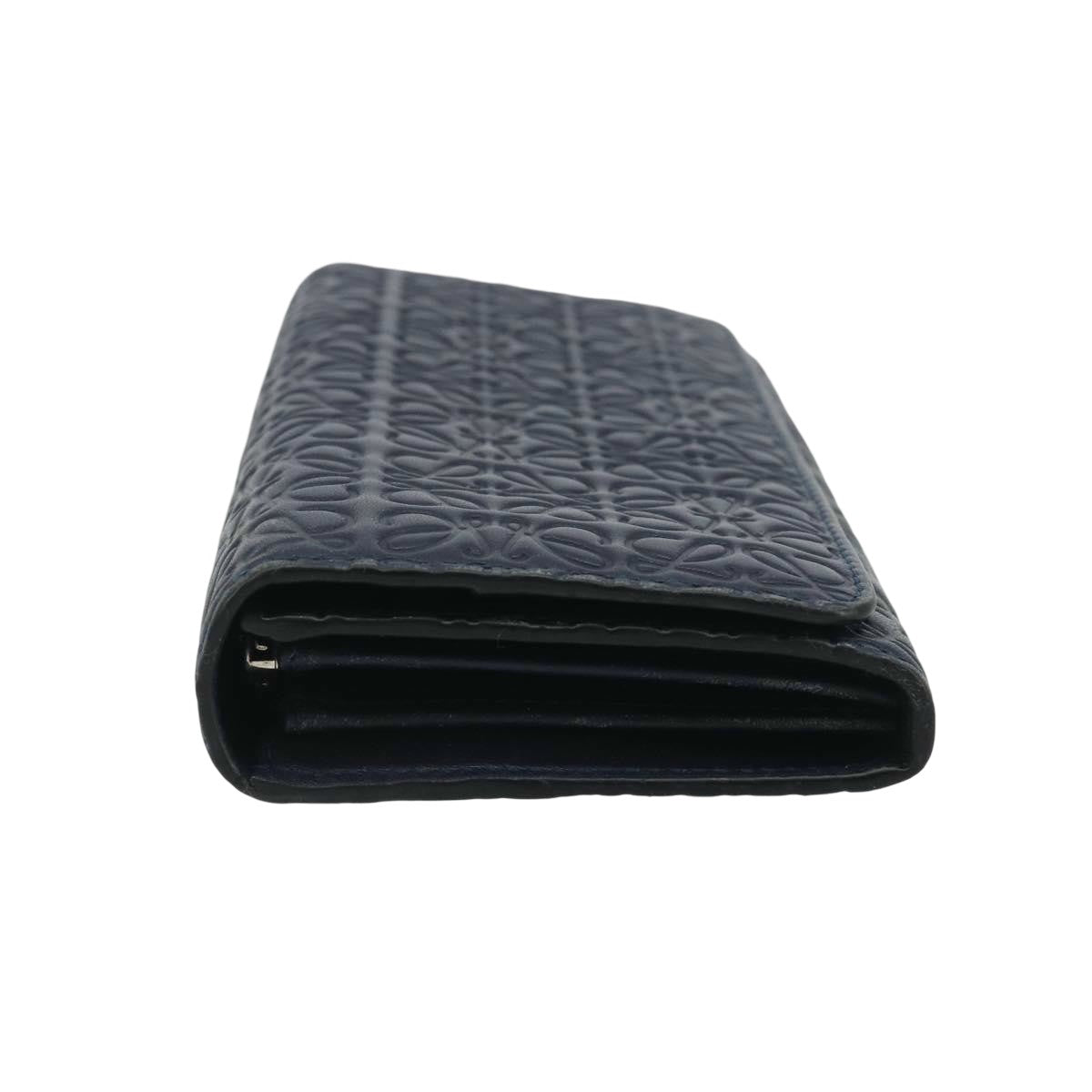 Loewe Anagram Leather Navy Leather Wallets Accessory (Pre-Owned)
