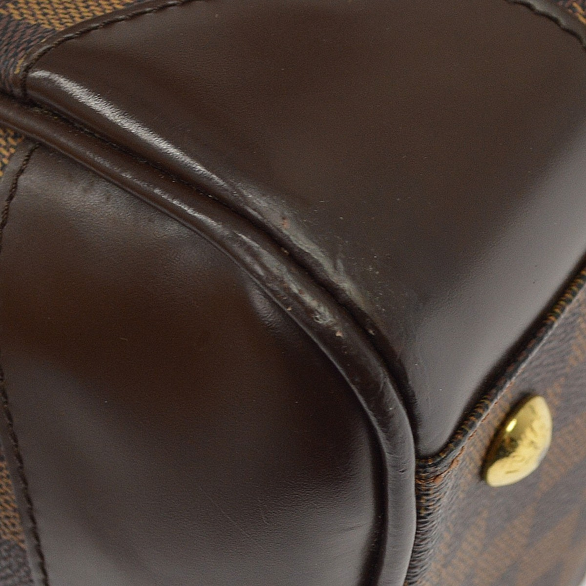 Louis Vuitton Berkeley Damier Ebene Brown Canvas Handbag (Pre-Owned)