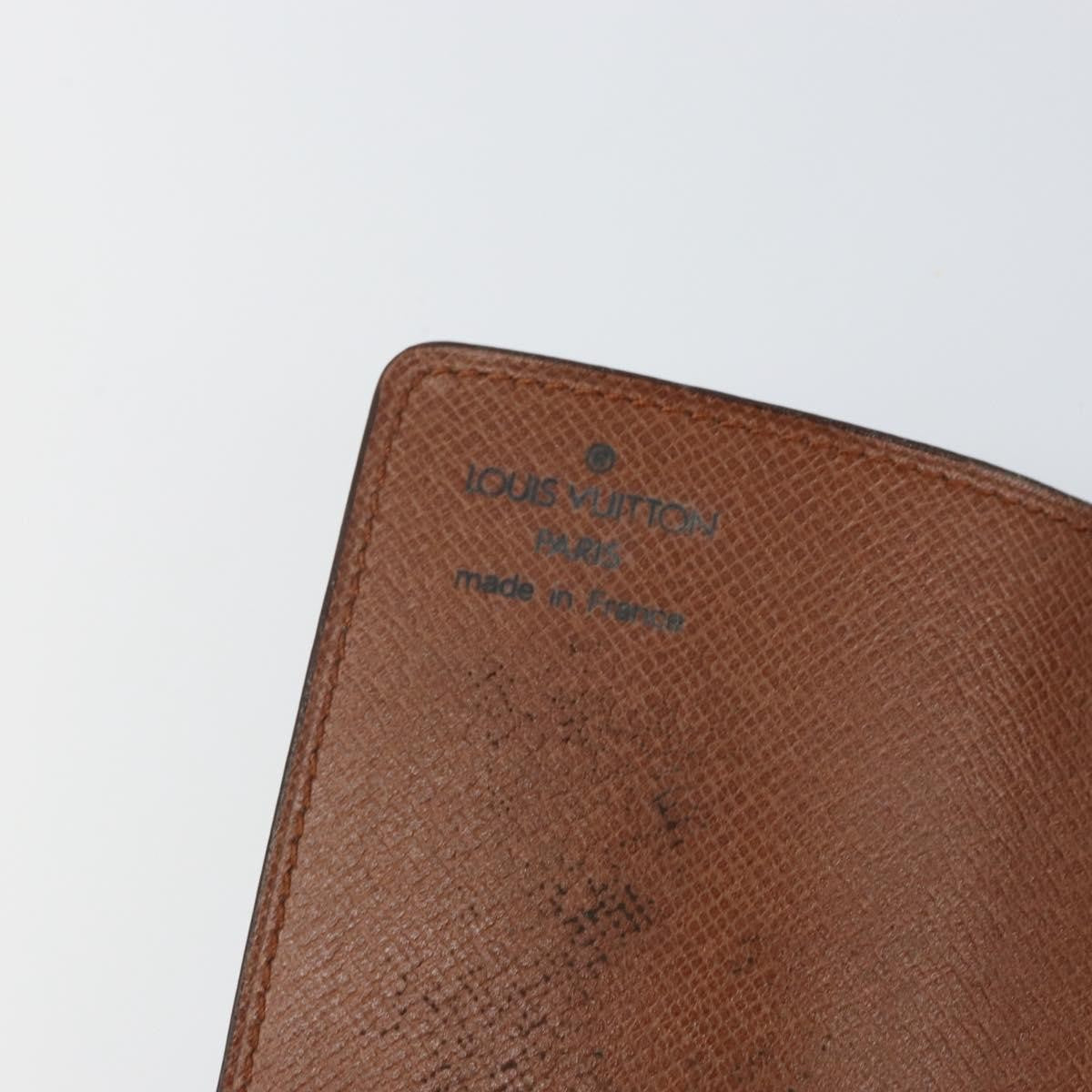 Louis Vuitton Porte Cartes Pression Card Case Monogram Canvas Brown Canvas Card Holders Accessory (Pre-Owned)