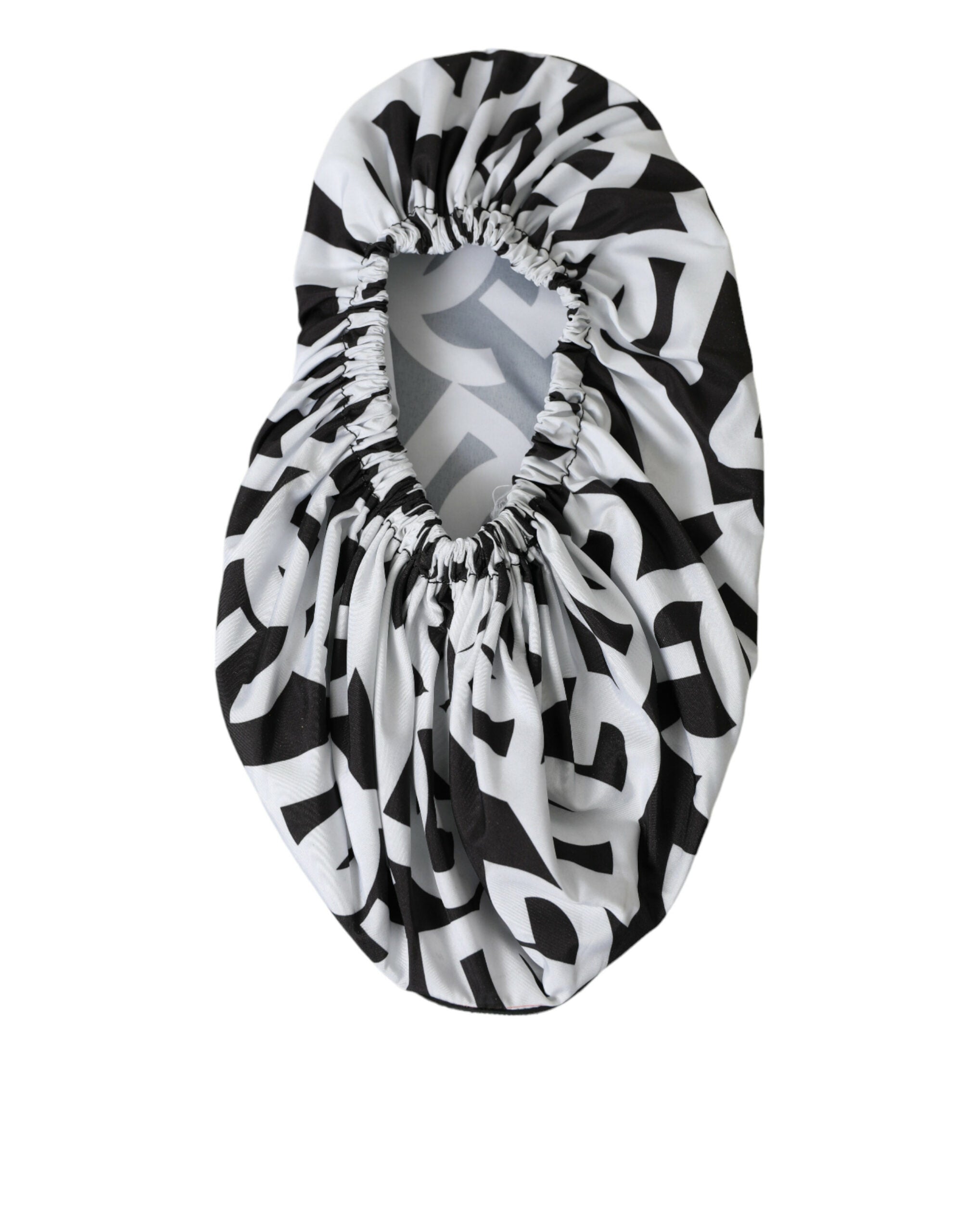 Dolce & Gabbana White Logo Print Nylon Slip On Flats Women's Shoes