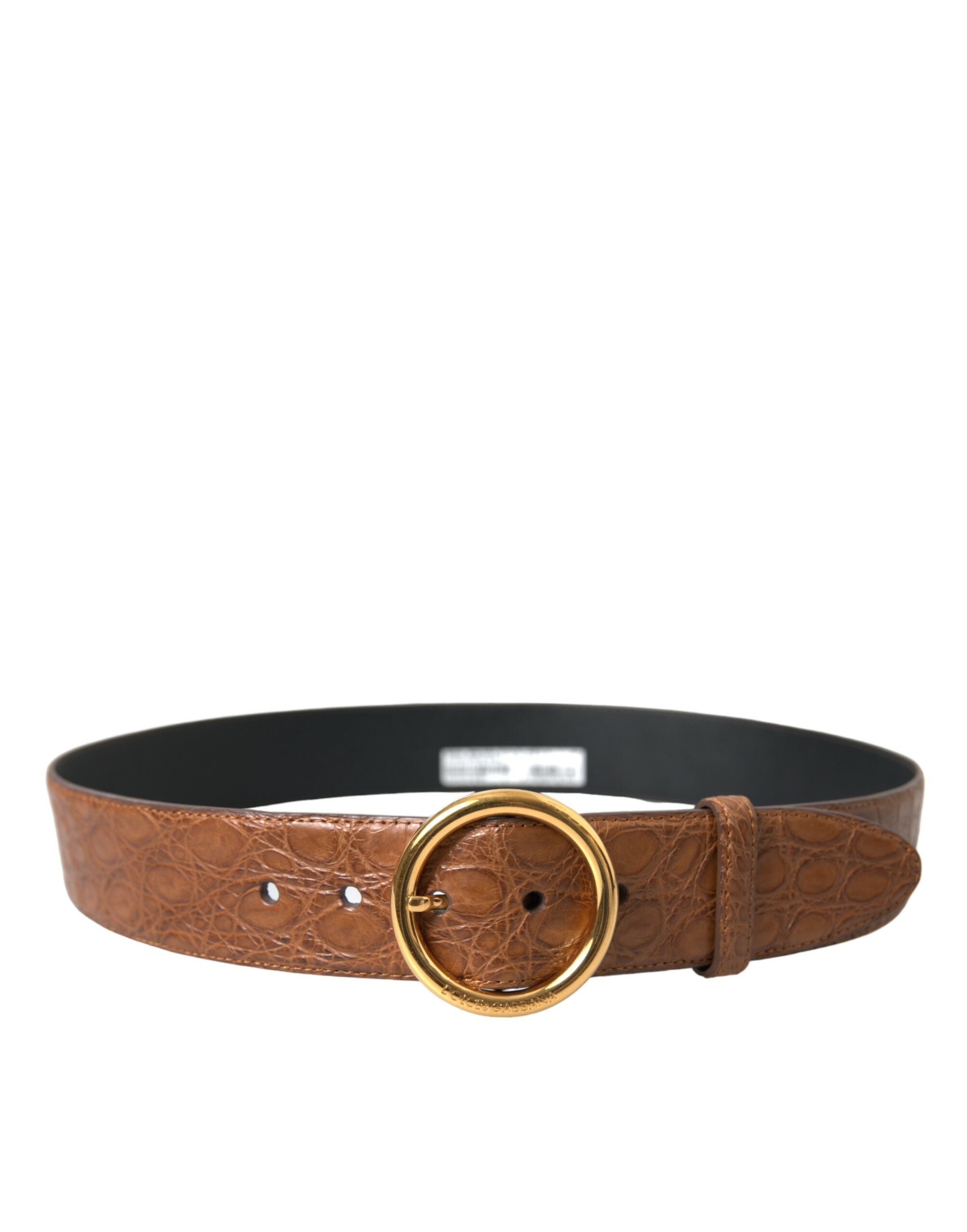 Dolce & Gabbana Elegant Exotic Leather Belt - Rich Men's Brown