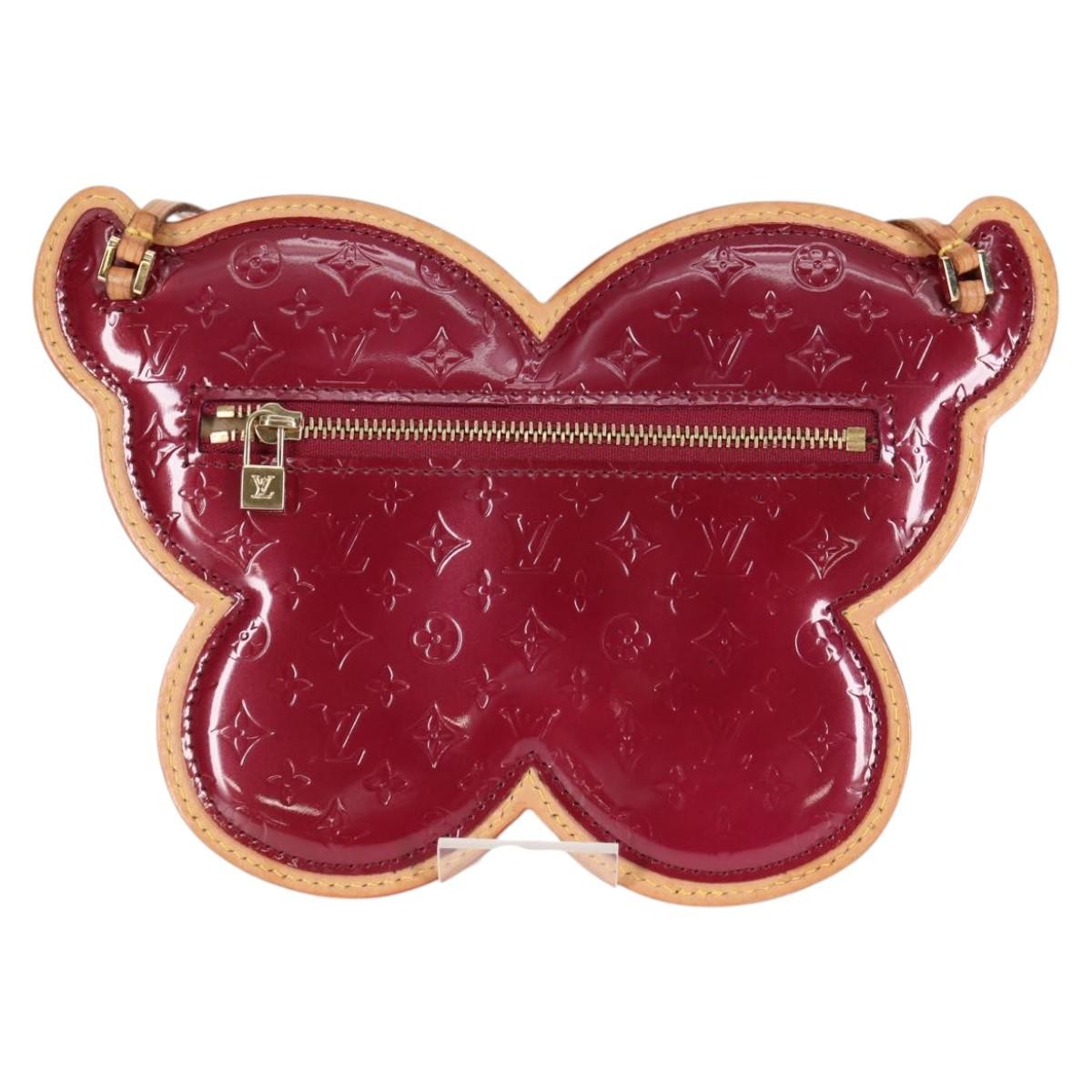 Louis Vuitton Conte De Fees Butterfly Monogram Vernis Burgundy Patent_Leather Clutche & Pouche Bag (Pre-Owned)