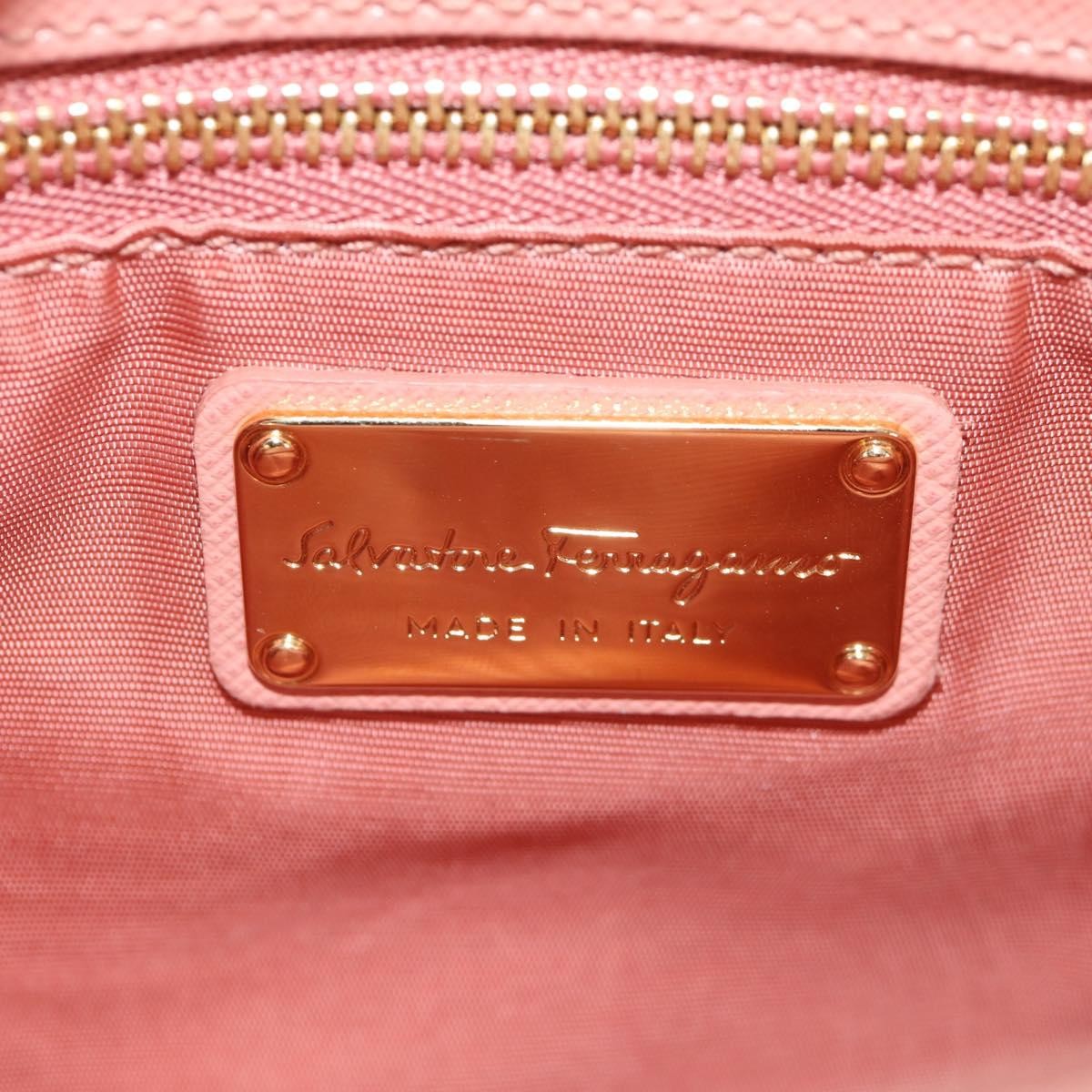 Salvatore Ferragamo Vala Leather Pink Leather Handbag (Pre-Owned)