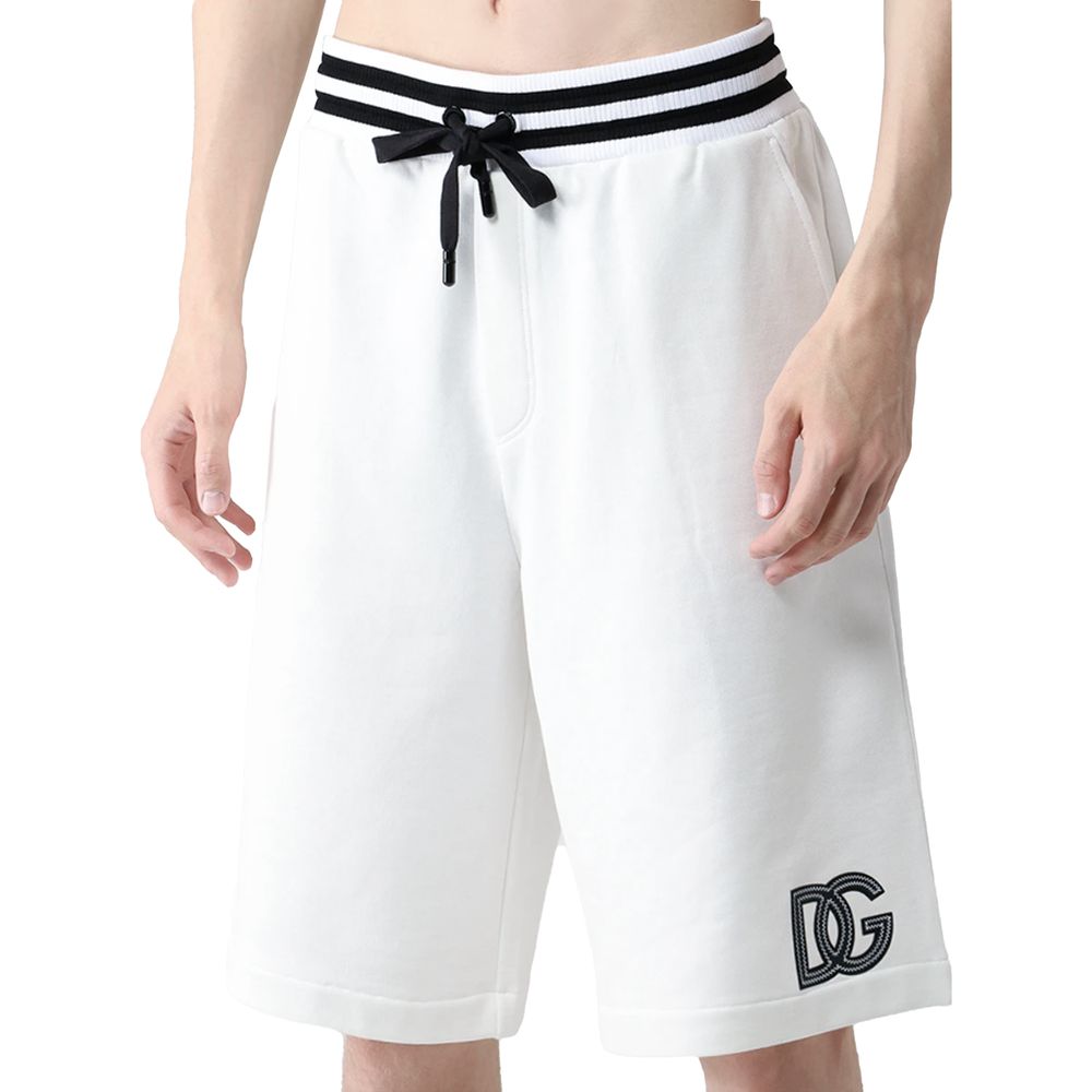 Dolce & Gabbana White Cotton Men Bermuda Men's Short