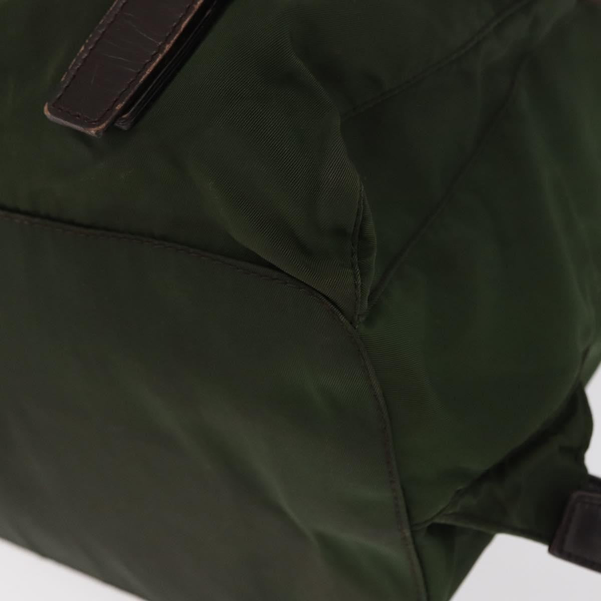 Prada Double Front Pocket Tessuto Khaki Nylon Backpack Bag (Pre-Owned)