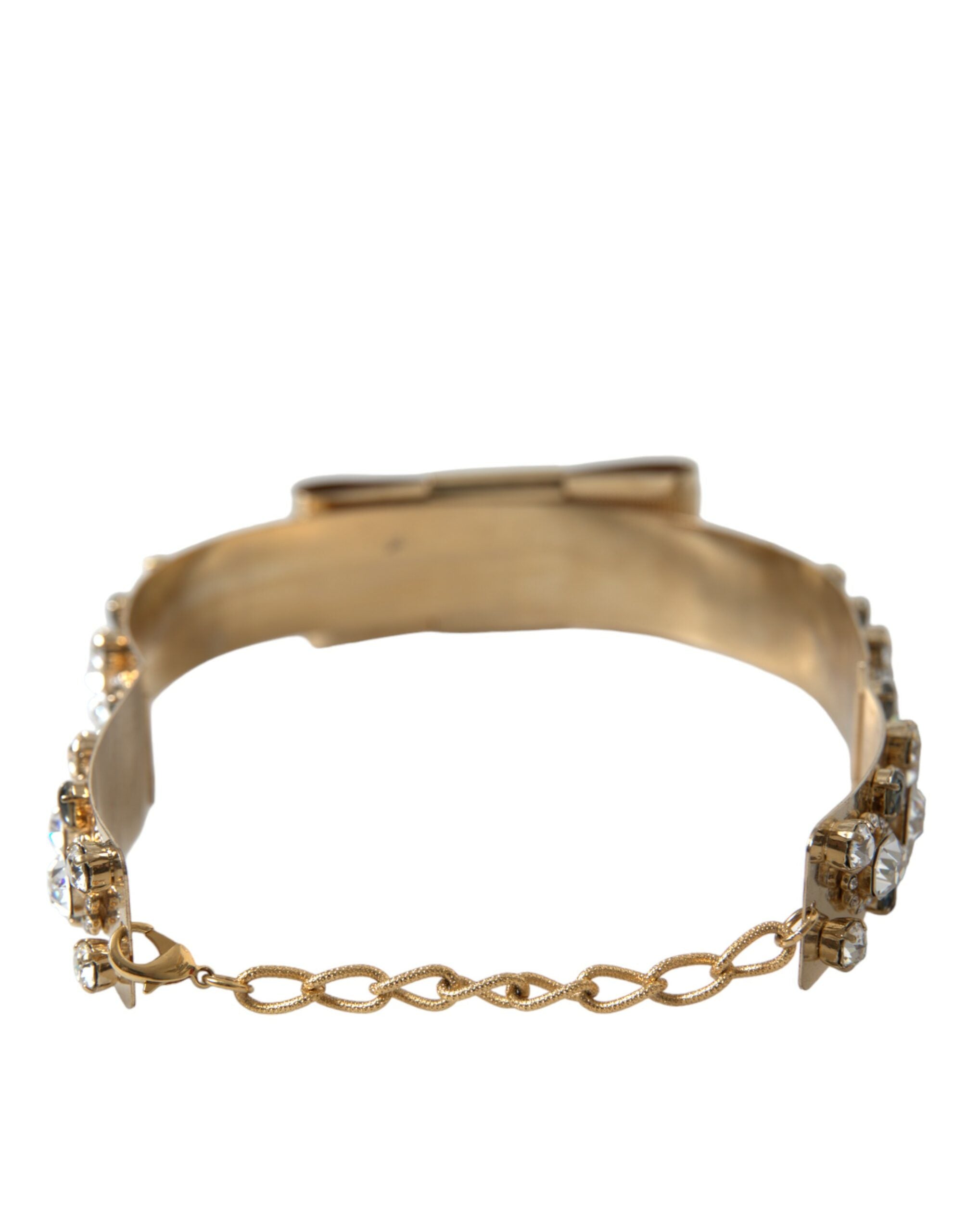Dolce & Gabbana Gold-Tone Crystal Embellished Waist Women's Belt