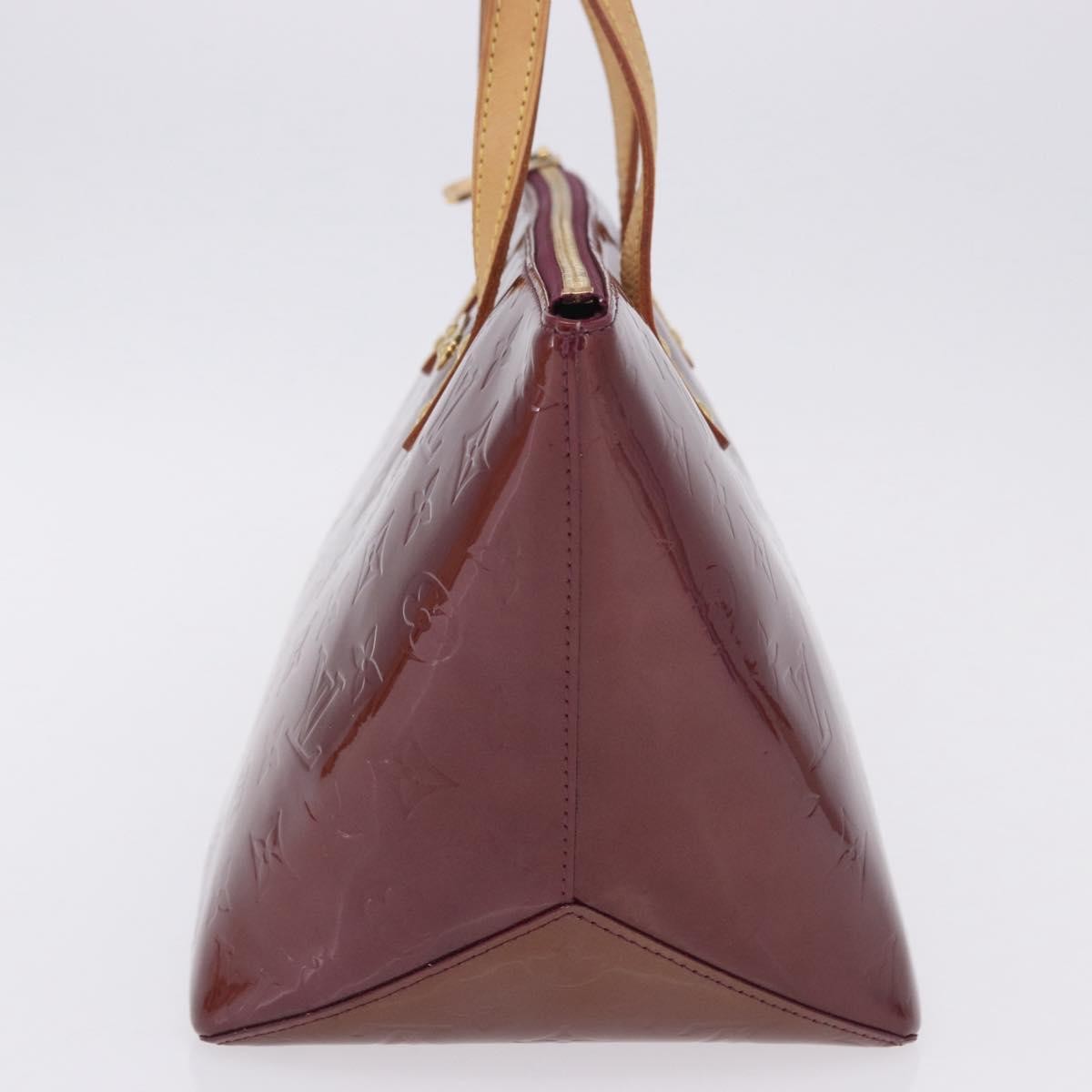 Louis Vuitton Bellevue Monogram Vernis Burgundy Patent_Leather Handbag (Pre-Owned)