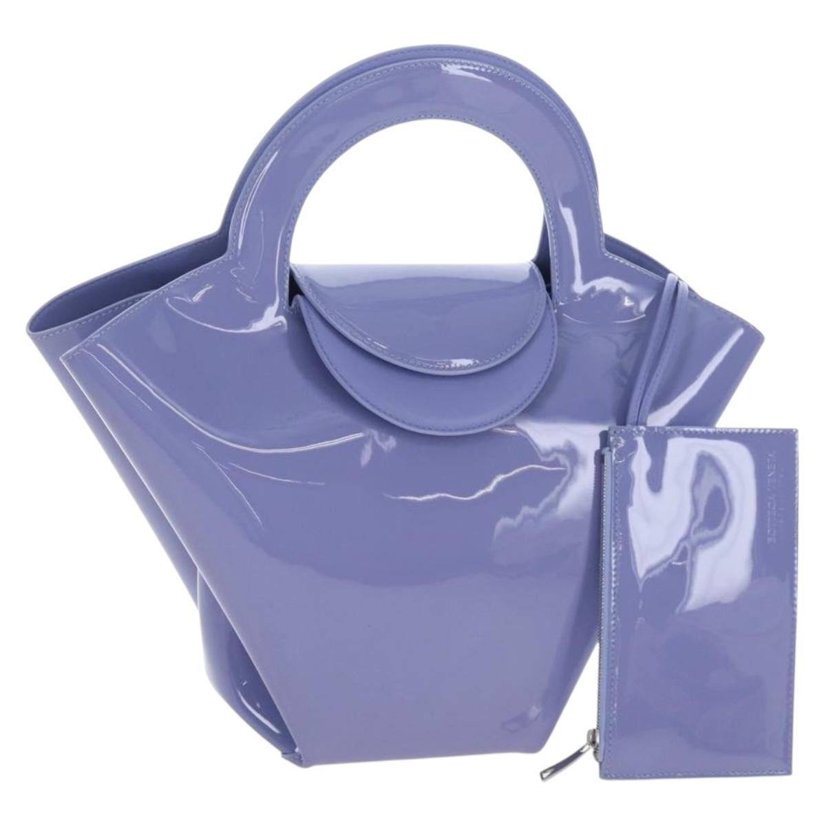Bottega Veneta Vintage Patent Leather Purple Patent_Leather Shoulder Bag Bag (Pre-Owned)