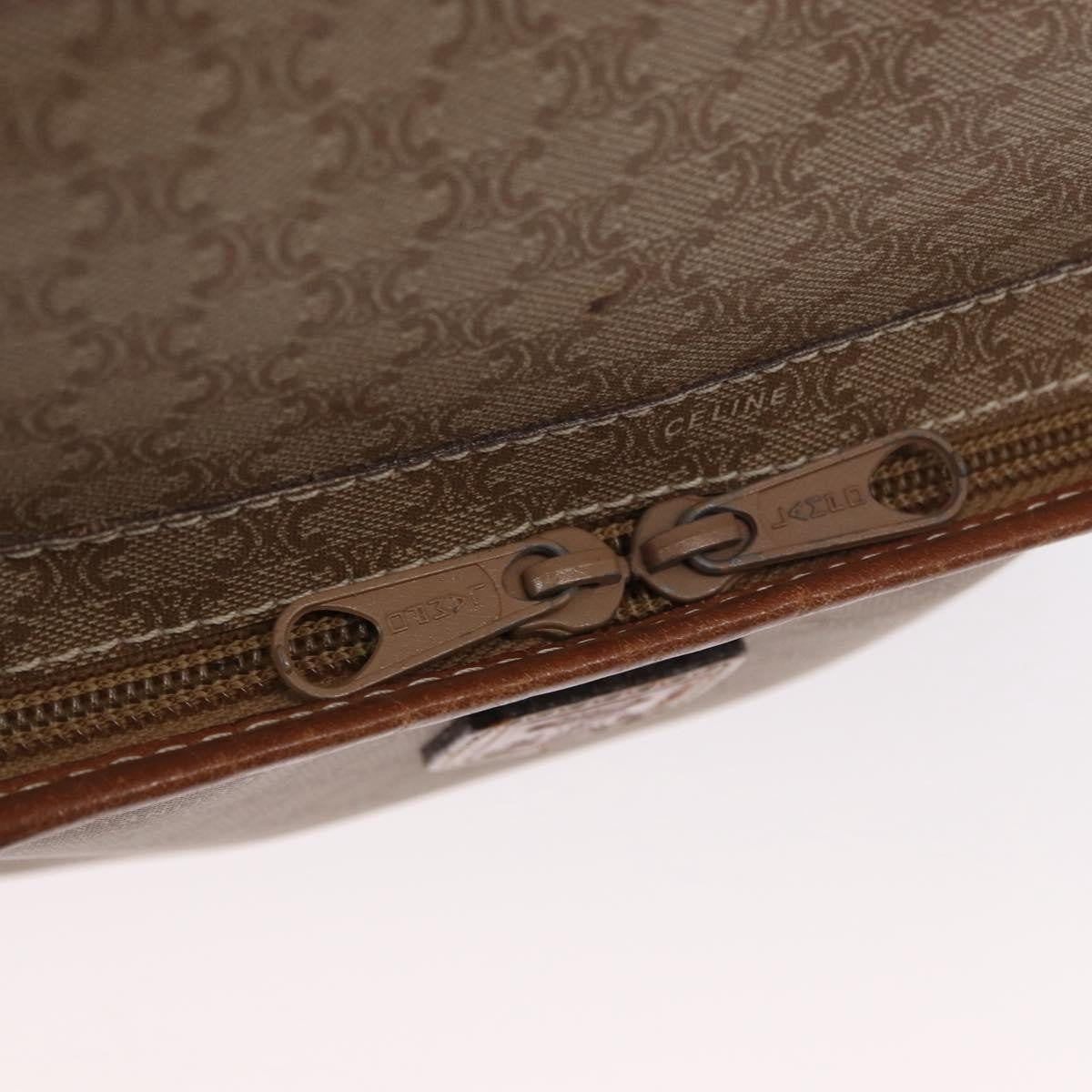Celine Vintage Macadam Canvas And Leather Beige Canvas Shoulder Bag Bag (Pre-Owned)
