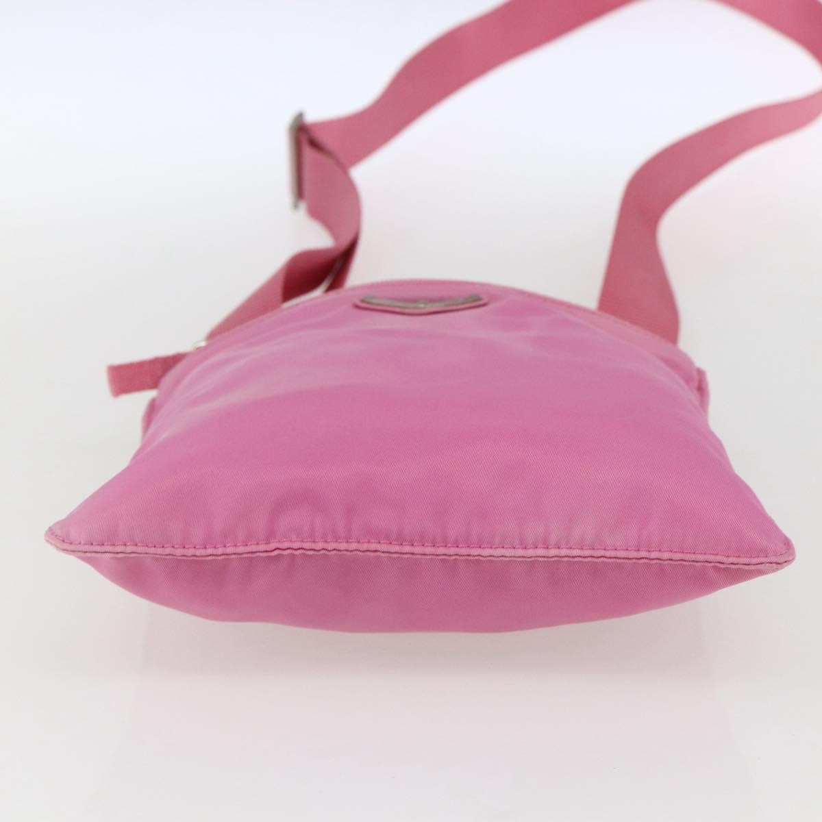 Prada Front Pocket Messenger Tessuto Pink Nylon Shoulder Bag Bag (Pre-Owned)
