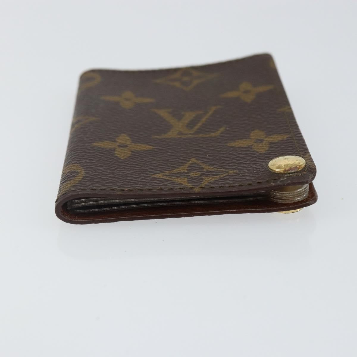 Louis Vuitton Porte Cartes Pression Card Case Monogram Canvas Brown Canvas Card Holders Accessory (Pre-Owned)