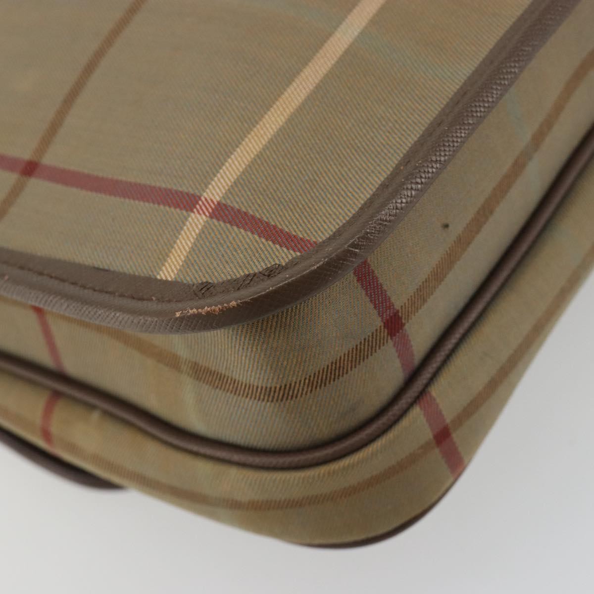 Burberry Nova Check Canvas And Leather Brown Canvas Handbag (Pre-Owned)