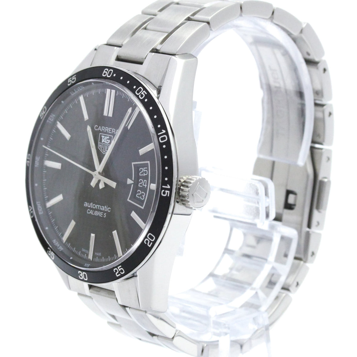 Tag Heuer Carrera Calibre 5 Day-Date Automatic Stainless Steel Watch (Pre-Owned)