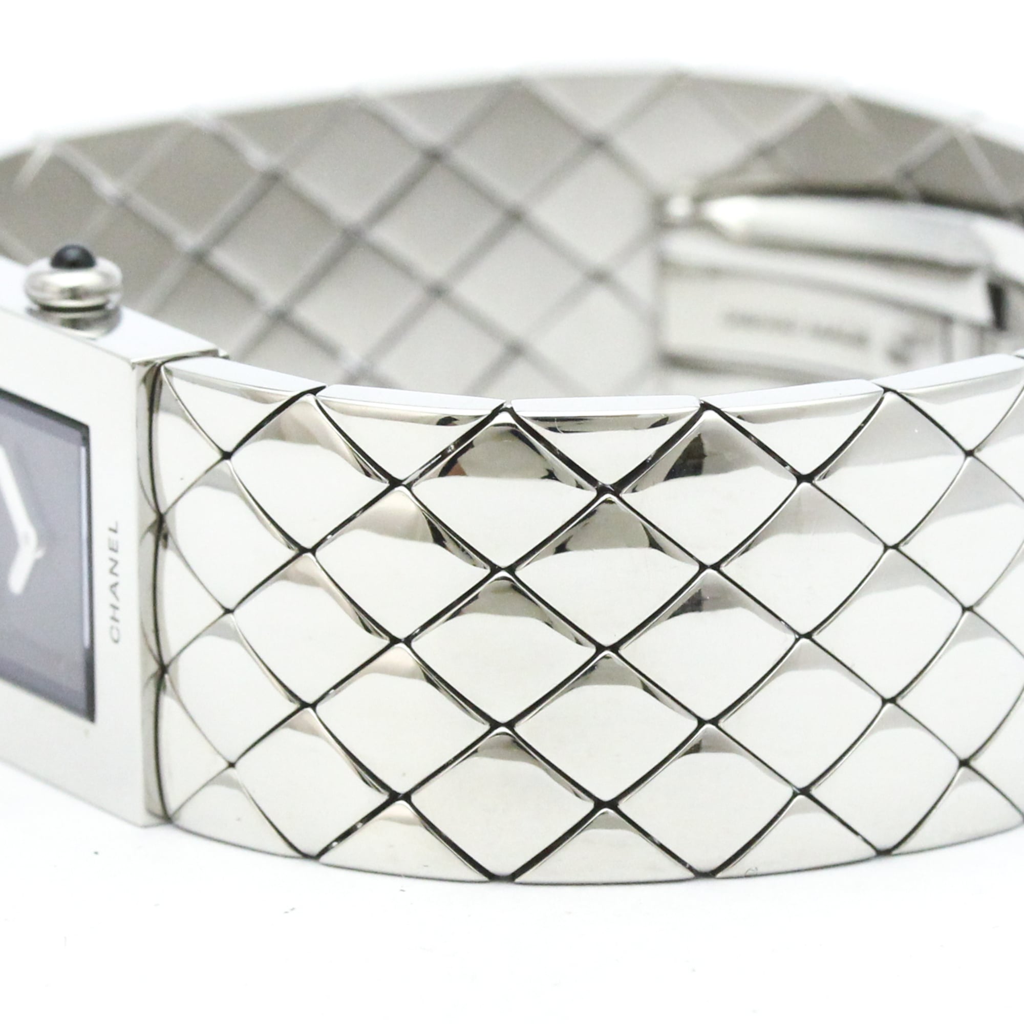 Chanel Matelasse Quartz Stainless Steel Watch (Pre-Owned)