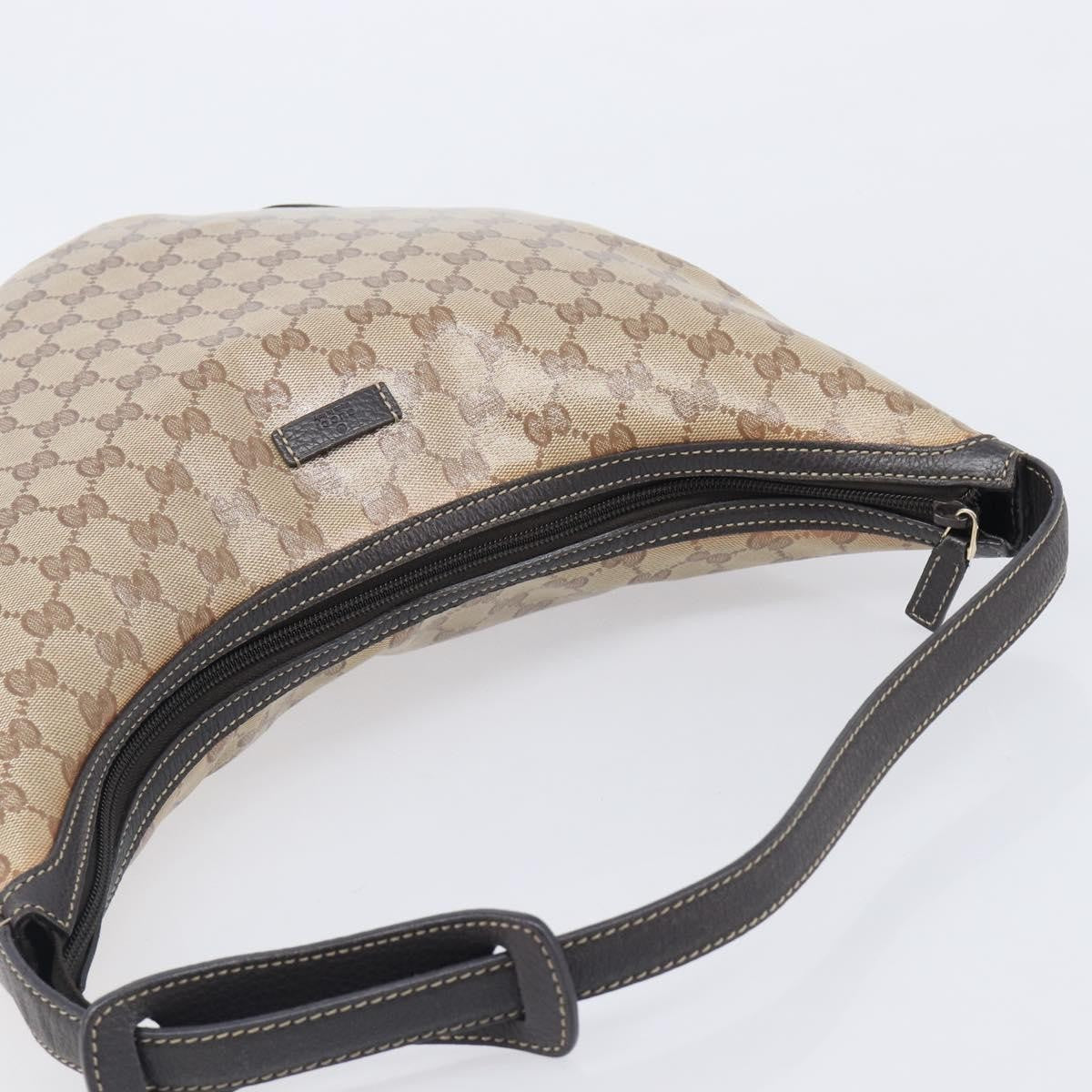 Gucci Nice Hobo Patent Canvas Beige Canvas Shoulder Bag Bag (Pre-Owned)