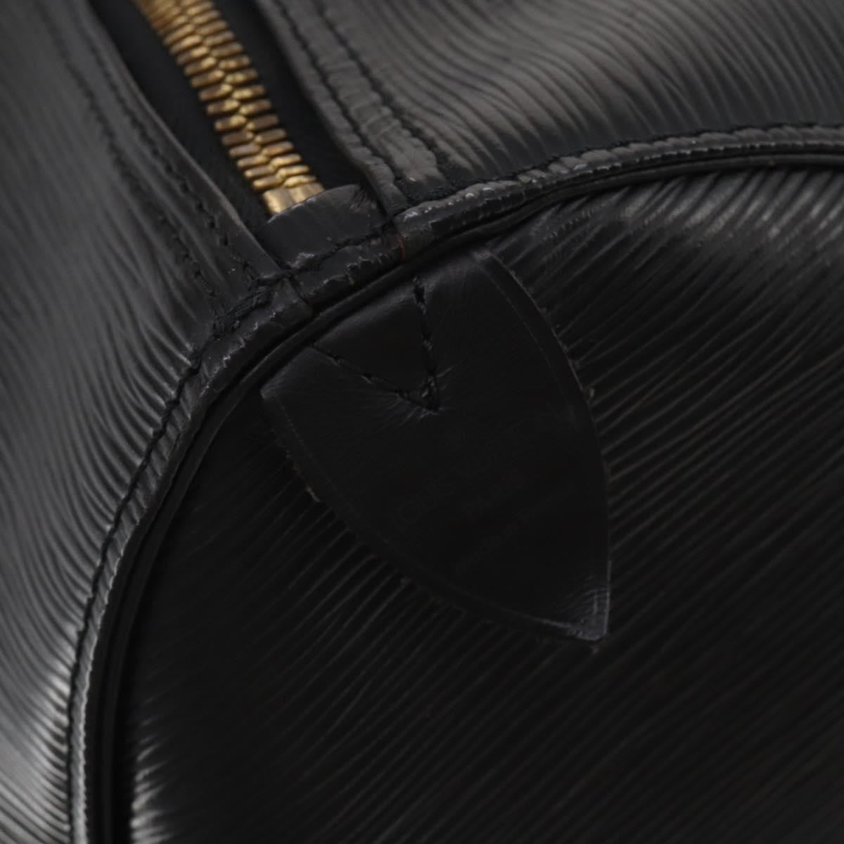 Louis Vuitton Keepall Epi Leather Black Leather Travel Bag Bag (Pre-Owned)