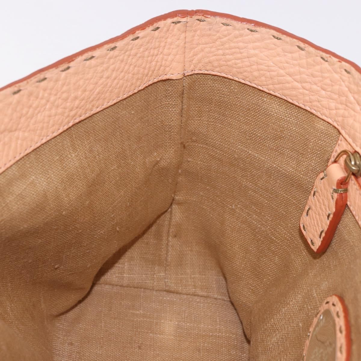 Fendi Selleria Carla Leather Orange Leather Tote Bag Bag (Pre-Owned)