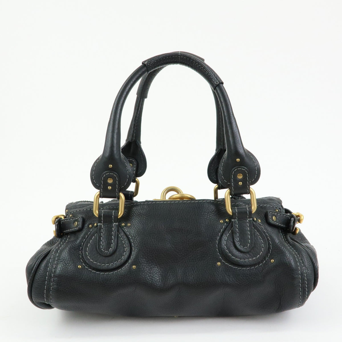 Chloe Paddington Body Leather Black Leather Handbag (Pre-Owned)