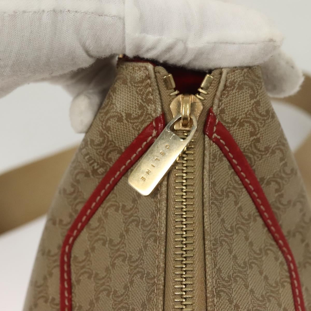 Celine Vintage Macadam Canvas And Leather Beige Canvas Bag (Pre-Owned)