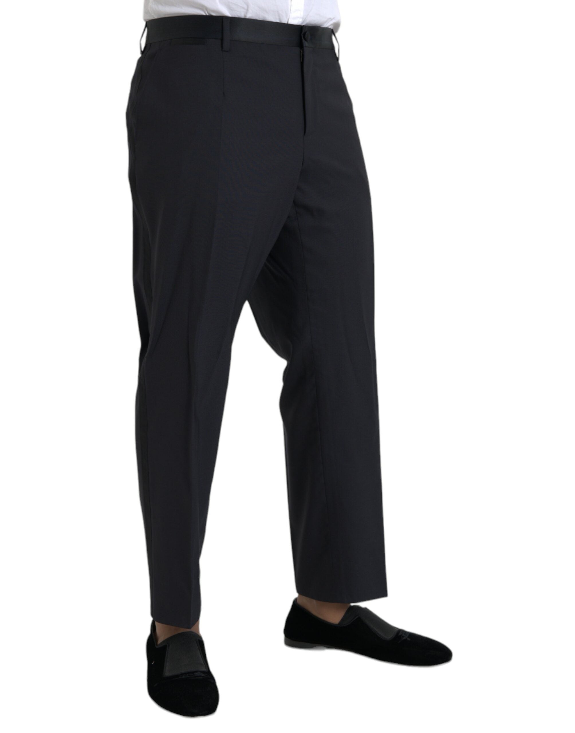 Dolce & Gabbana Blue Wool Men Skinny Dress Men's Pants Dolce & Gabbana Blue Wool Men Skinny Dress Men's Pants