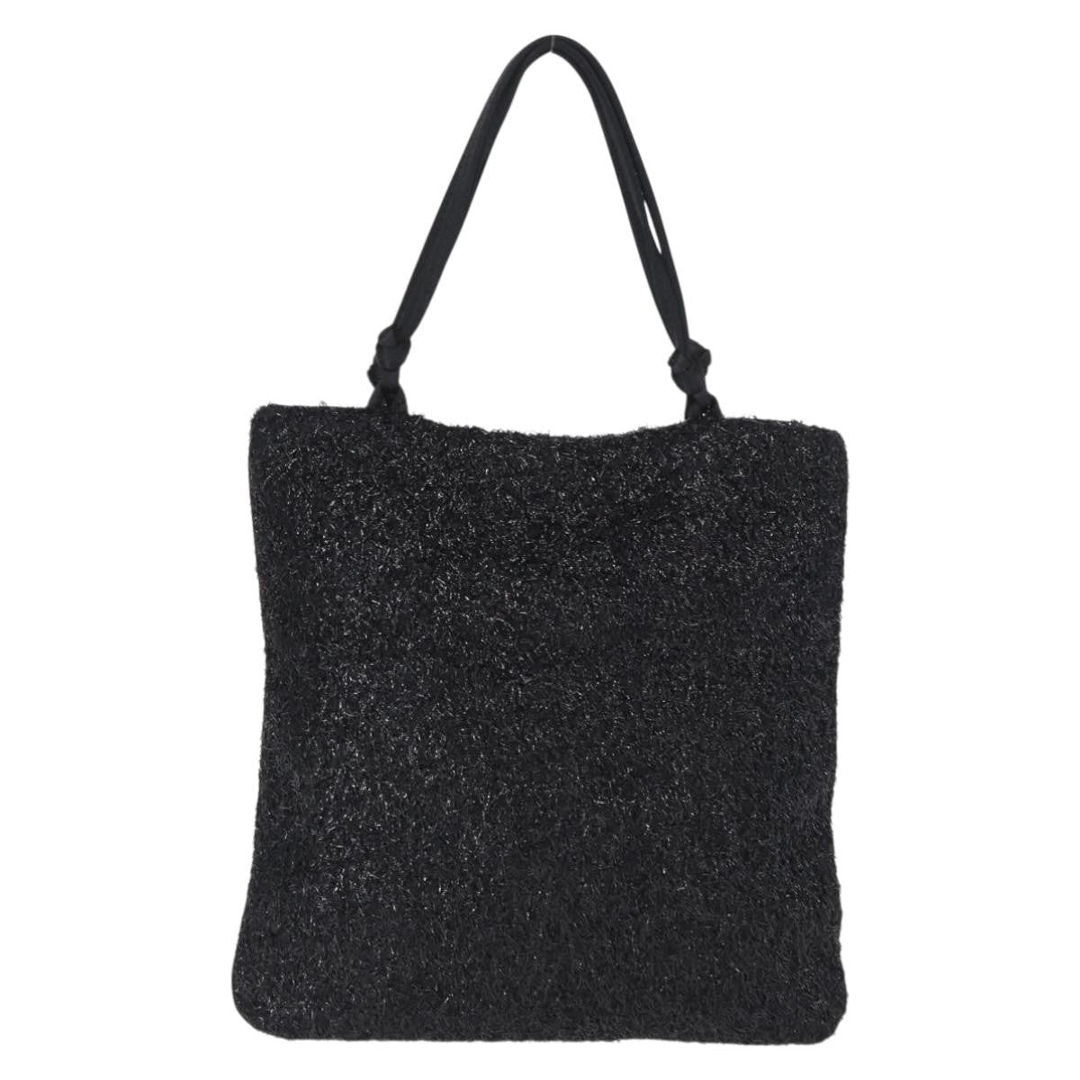 Prada Vintage Tote Nylon Black Nylon Tote Bag Bag (Pre-Owned)