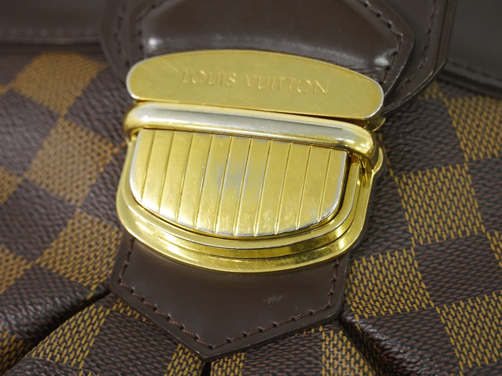 Louis Vuitton Sistina Damier Ebene Brown Canvas Shoulder Bag Bag (Pre-Owned)