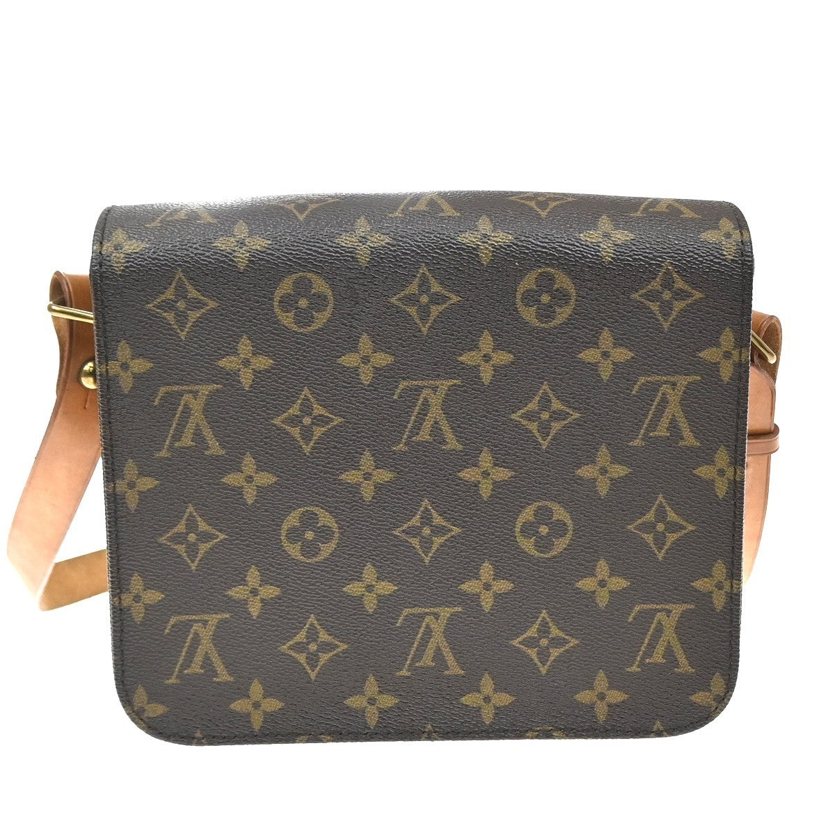 Louis Vuitton Cartouchiere Monogram Canvas Brown Canvas Handbag (Pre-Owned)