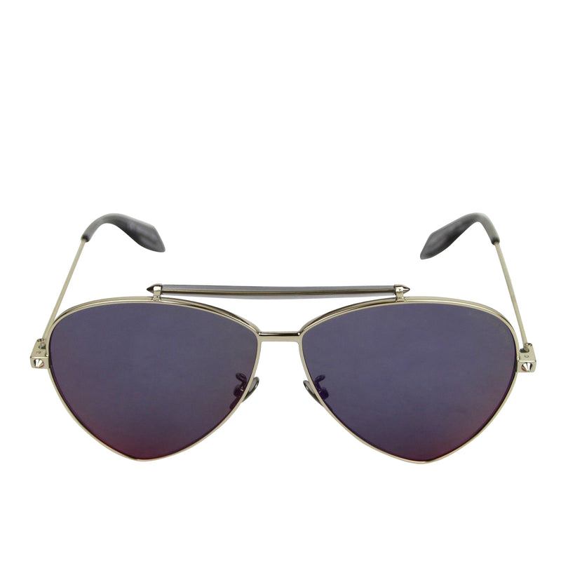 Alexander McQueen Unisex Blue Aviator Sunglasses