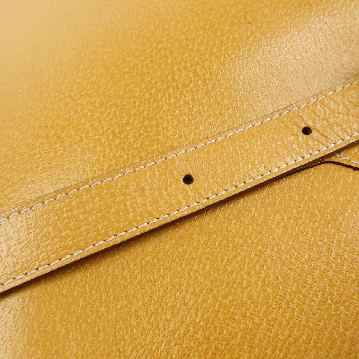 Gucci Vintage Bamboo Leather Yellow Leather Backpack Bag (Pre-Owned)