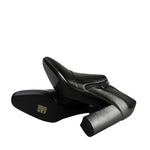 Bottega Veneta Women's Ankle Grey Metallic Leather Booties 443175 1117