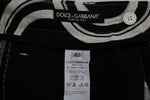 Dolce & Gabbana Chic Black &amp; White Patterned Linen Men's Shorts