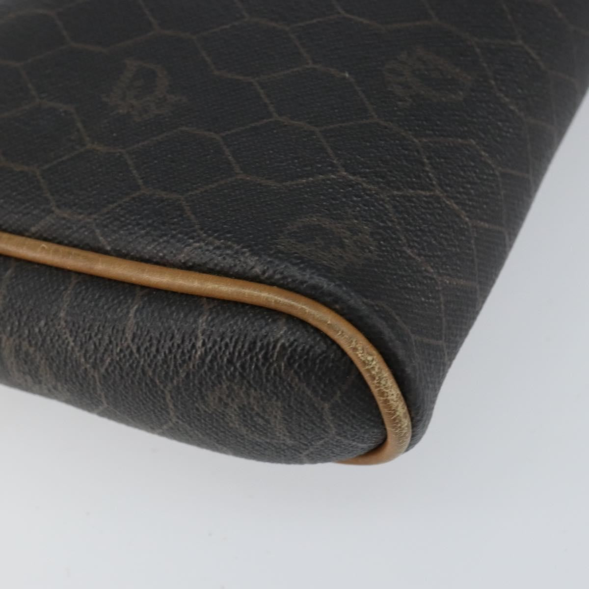 Christian Dior Vintage Honeycomb Canvas And Leather Black Canvas Shoulder Bag Bag (Pre-Owned)