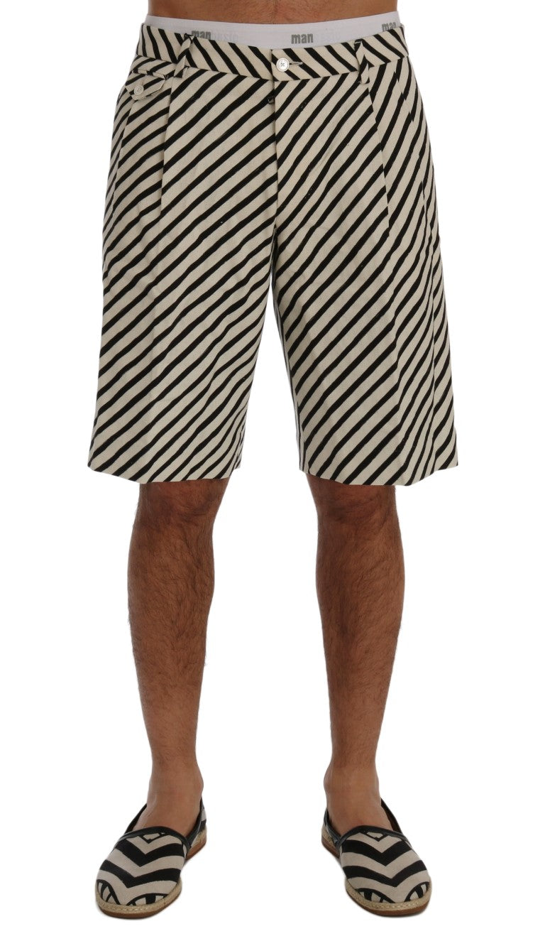 Dolce & Gabbana Striped Hemp Casual Men's Shorts