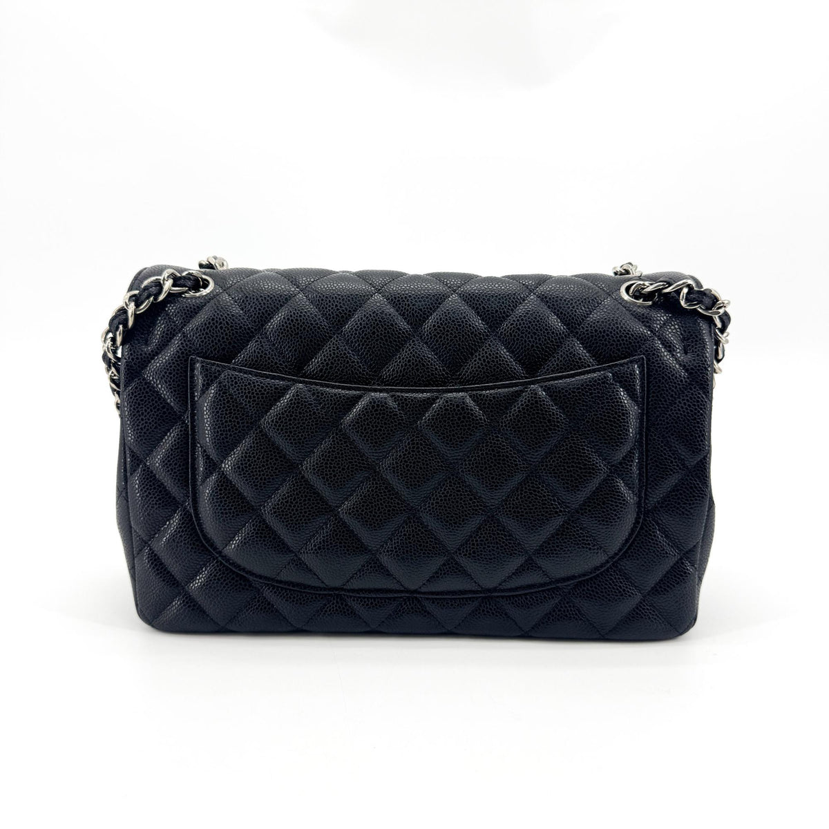 Chanel Classic Single Flap Bag Quilted Lambskin Black Calfskin Shoulder Bag Bag (Pre-Owned)