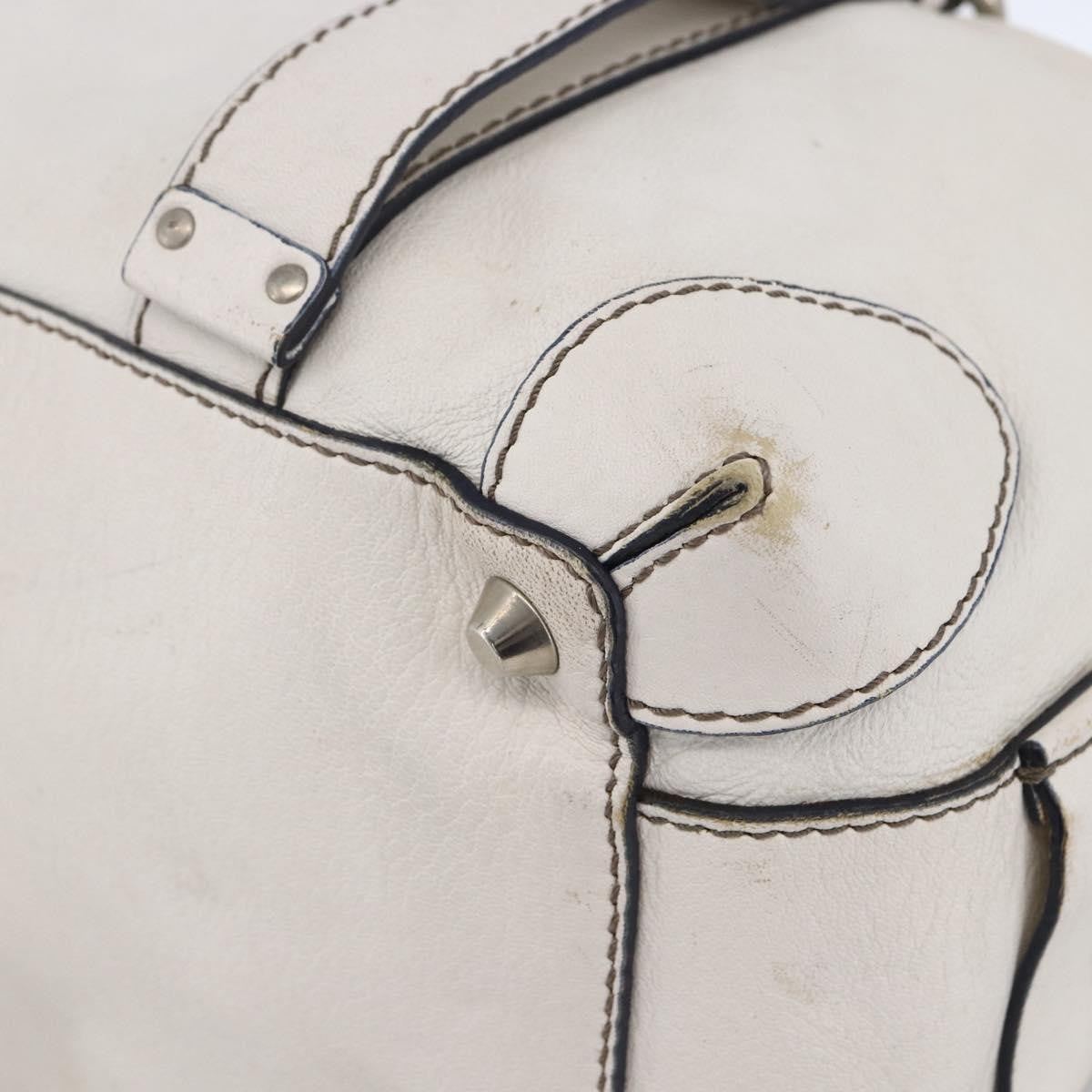 Chloe Handbag Leather White Leather Handbag (Pre-Owned)