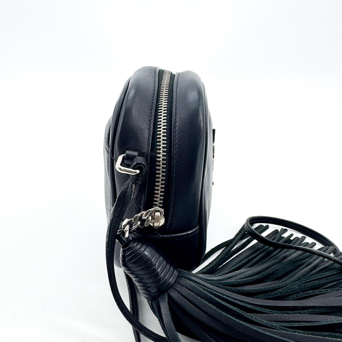 Saint Laurent Classic Monogram Blogger Leather Black Leather Crossbody Bag Bag (Pre-Owned)