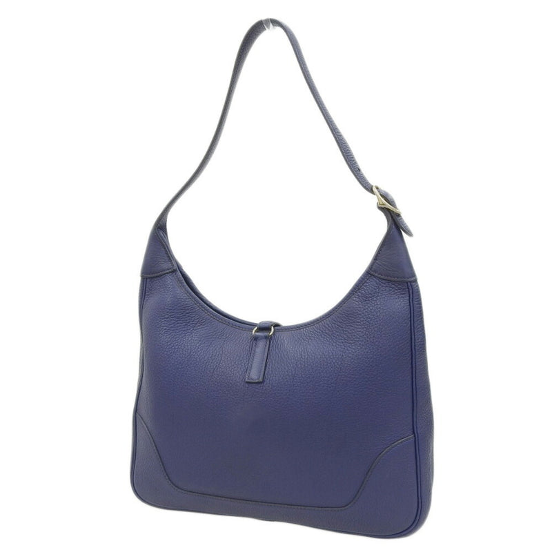 Hermès Trim Blue Leather Shoulder Bag (Pre-Owned)