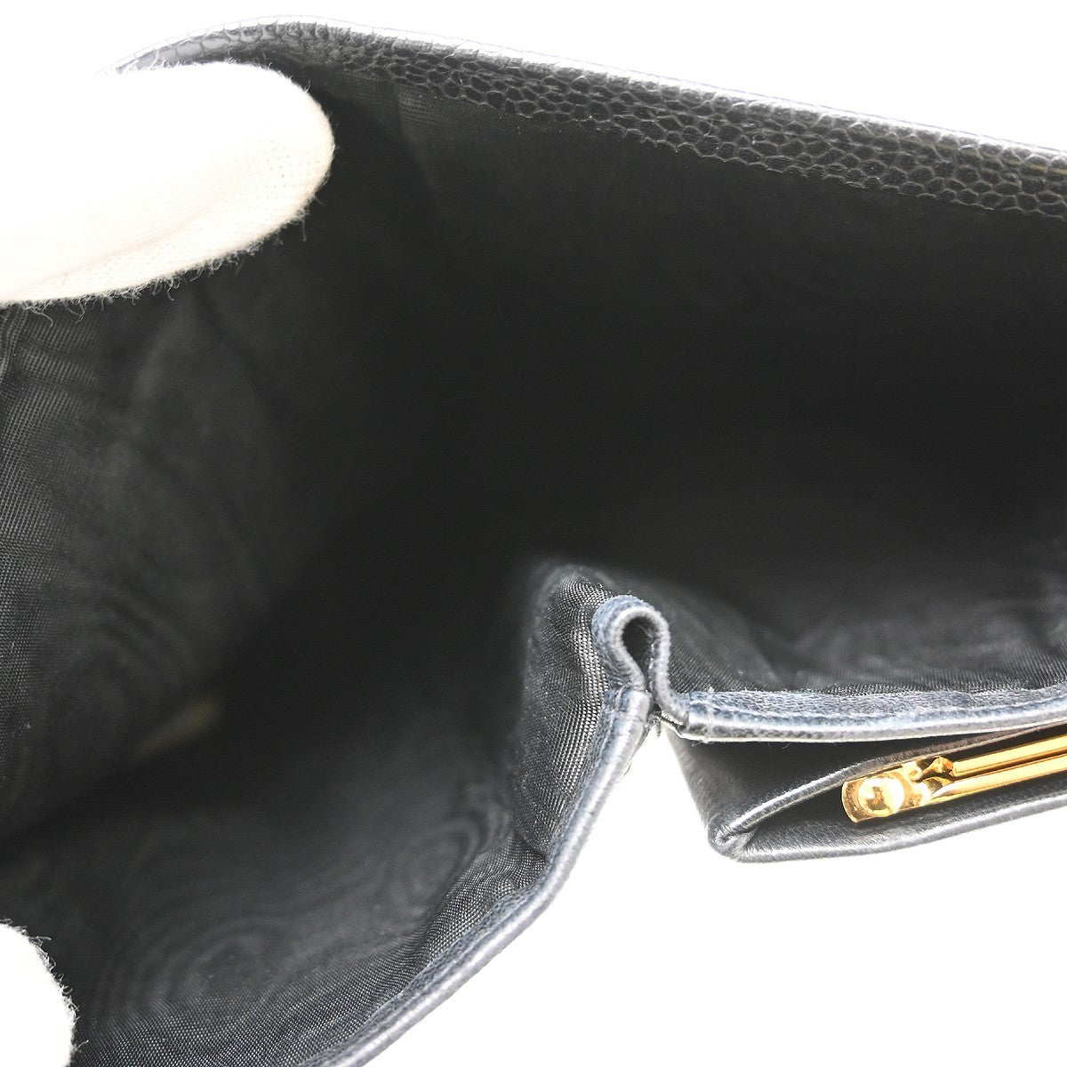 Chanel Timeless Cc French Caviar Black Leather Wallets Accessory (Pre-Owned)