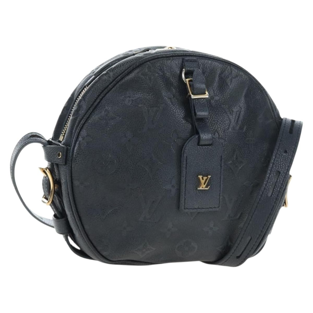 Louis Vuitton Boite Chapeau Souple Monogram Empreinte Leather Black Leather Shoulder Bag Bag (Pre-Owned)