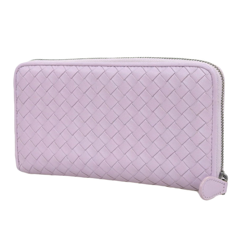 Bottega Veneta Bulb Purple Leather Wallet  (Pre-Owned)