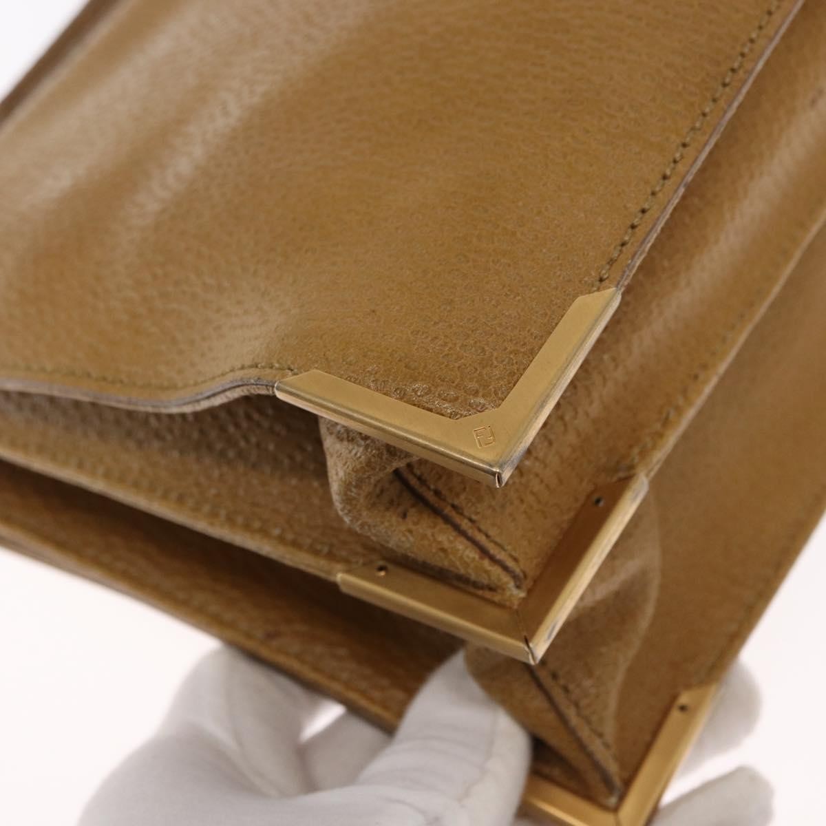 Fendi Classico No. 1 Zucca Canvas Brown Leather Handbag (Pre-Owned)